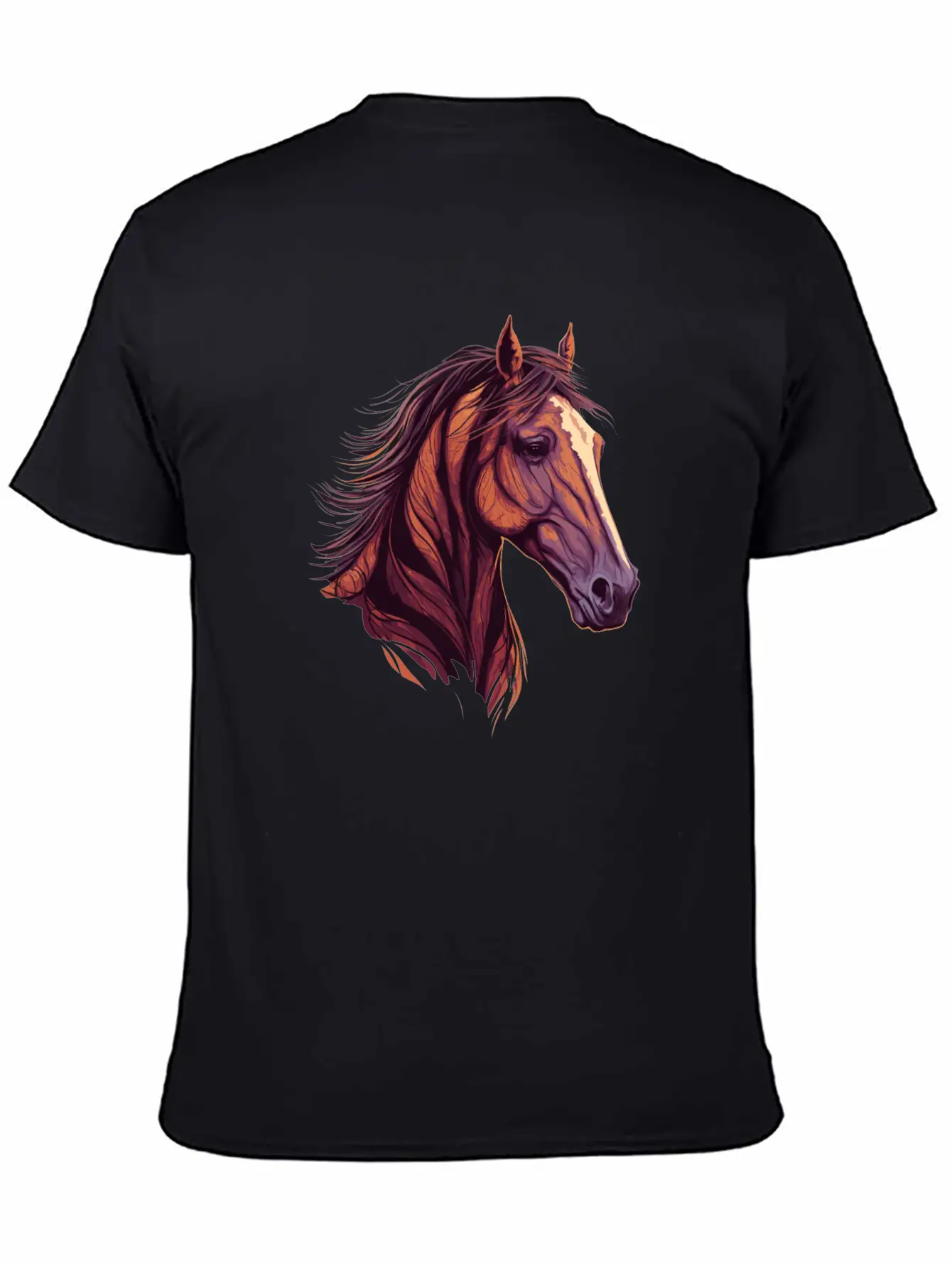 Beautiful Head Of Horse Lightweight Cotton T-Shirt – Daily Comfort Graphic Shirt
