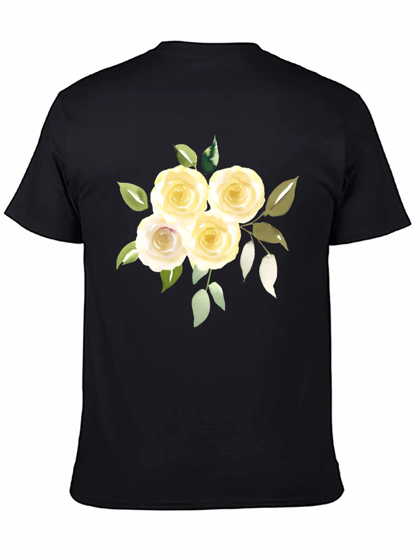 Beautiful Yellow Roses Lightweight Cotton T-Shirt – Daily Comfort Graphic Shirt
