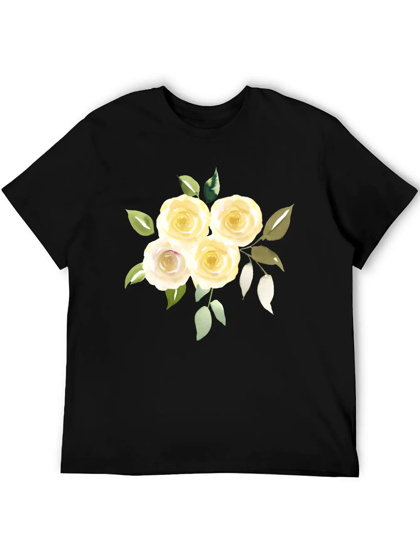 Beautiful Yellow Roses Lightweight Cotton T-Shirt – Daily Comfort Graphic Shirt