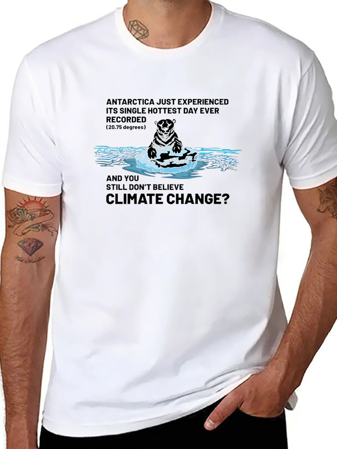 Believe In Climate Change Lightweight Cotton T-Shirt – Daily Comfort Graphic Shirt