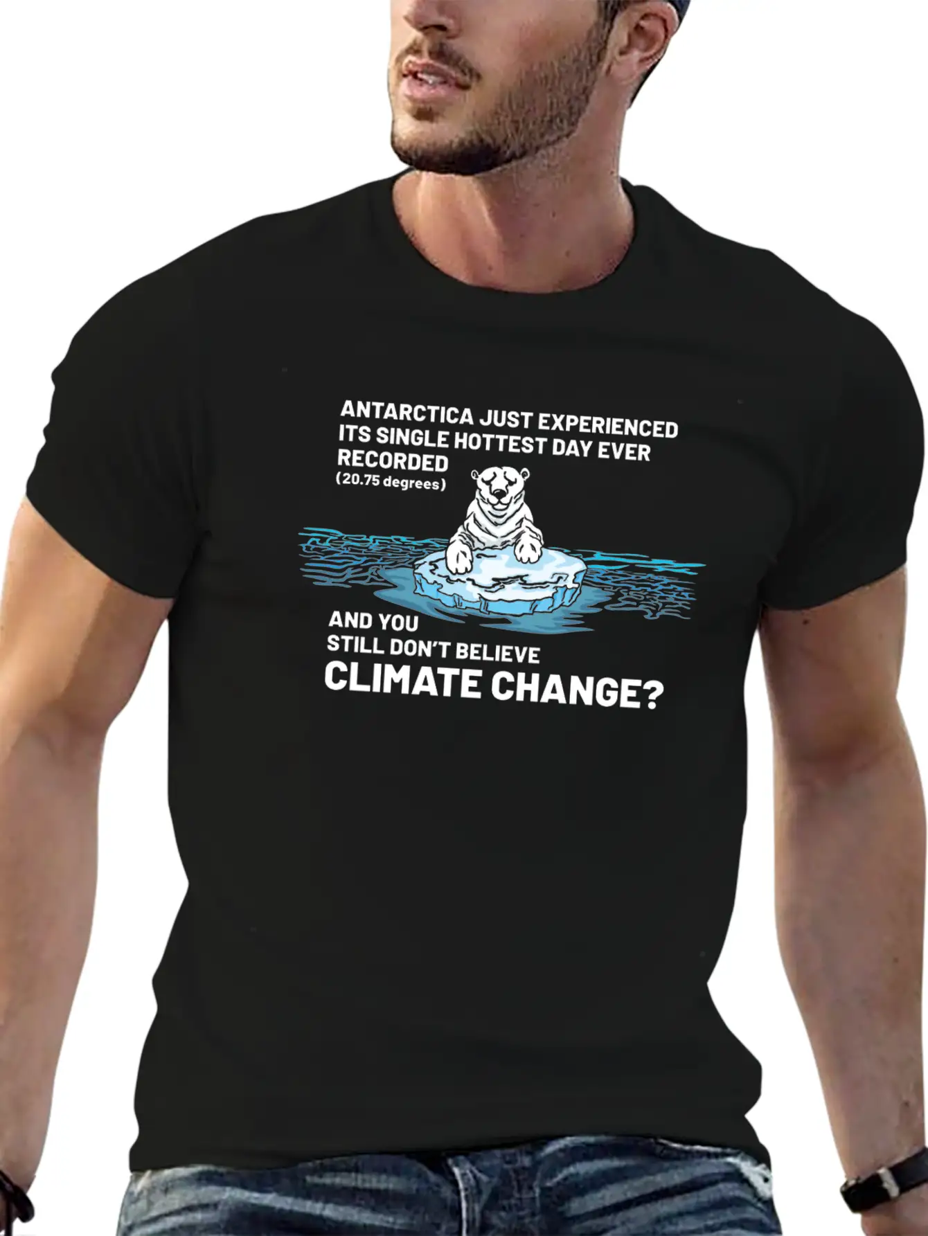 Believe In Climate Change Lightweight Cotton T-Shirt – Daily Comfort Graphic Shirt