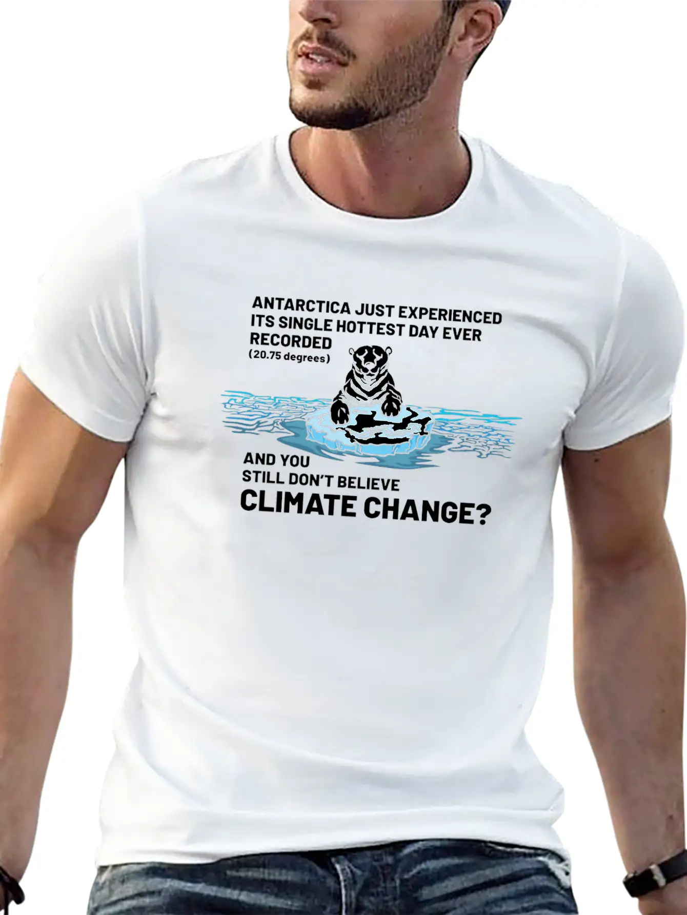 Believe In Climate Change Lightweight Cotton T-Shirt – Daily Comfort Graphic Shirt