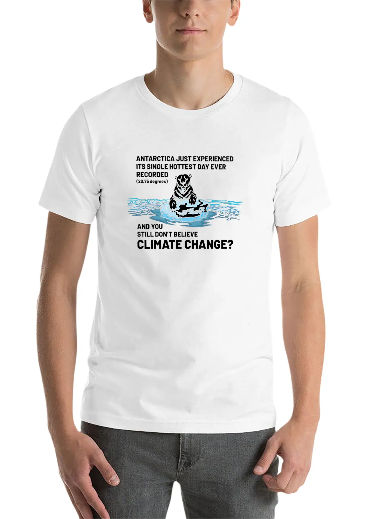 Believe In Climate Change Lightweight Cotton T-Shirt – Daily Comfort Graphic Shirt