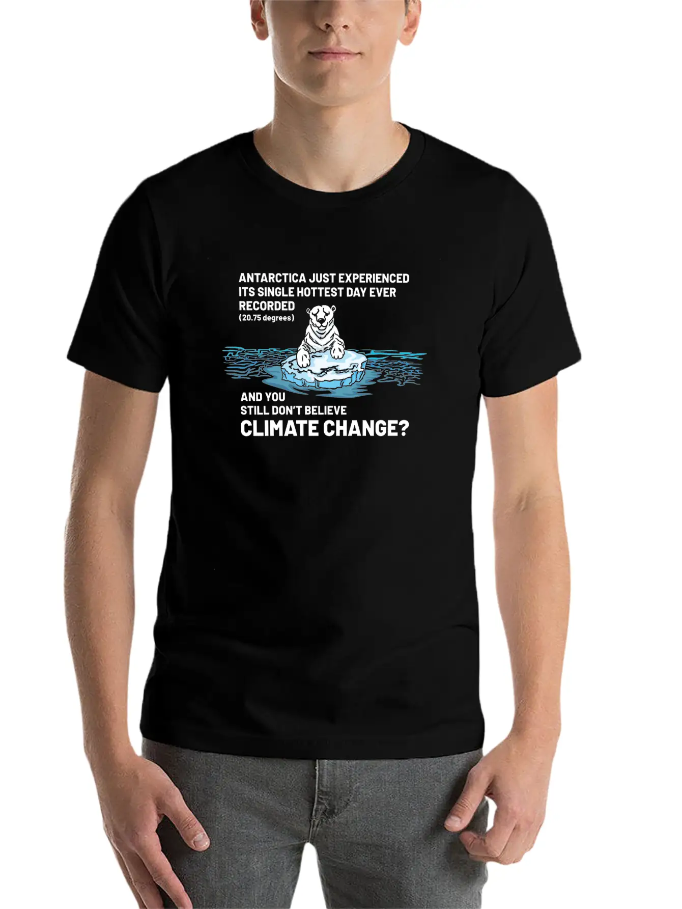 Believe In Climate Change Lightweight Cotton T-Shirt – Daily Comfort Graphic Shirt