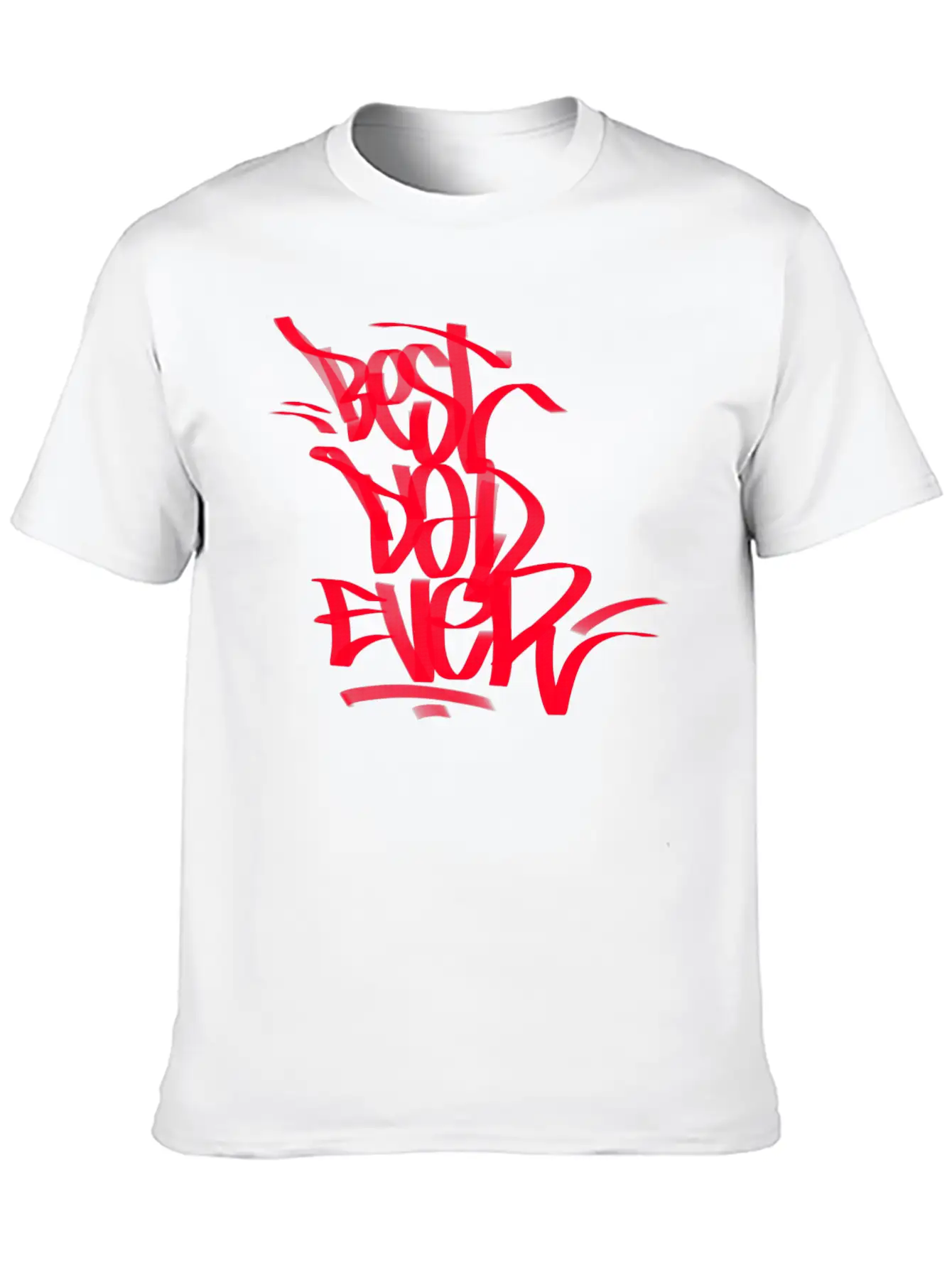 Best Dad Ever Graffiti Writing Lightweight Cotton T-Shirt – Daily Comfort Graphic Shirt