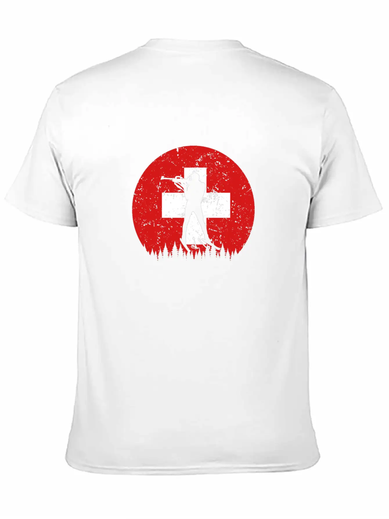 Biathlon Gift For Winter Sports Fans Switzerland Lightweight Cotton T-Shirt – Daily Comfort Graphic Shirt