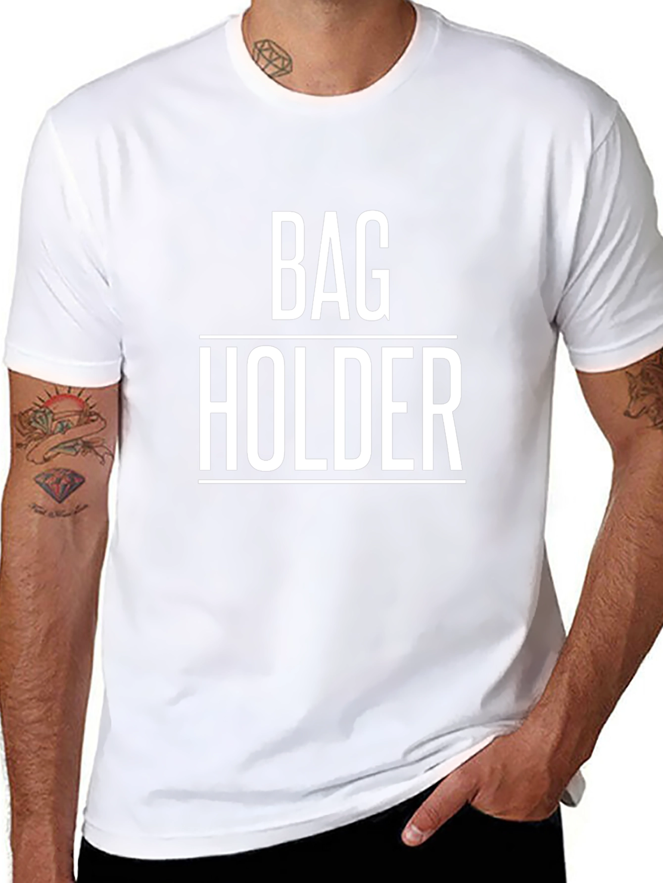 Bag Holder Graphic T-Shirt - Funny Sarcastic Tee