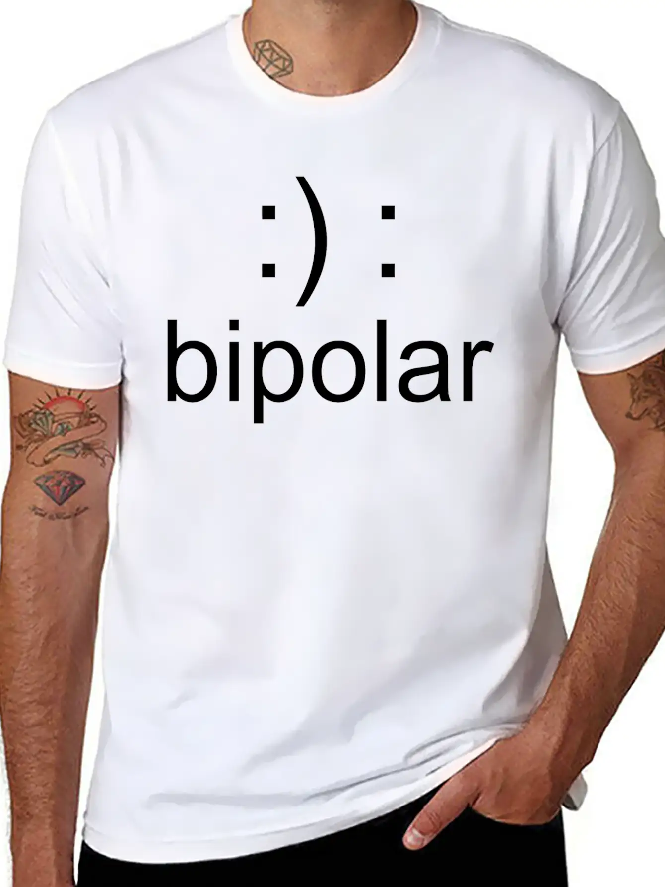 Bipolar - Not Crazy Just Bipolar Lightweight Cotton T-Shirt – Daily Comfort Graphic Shirt