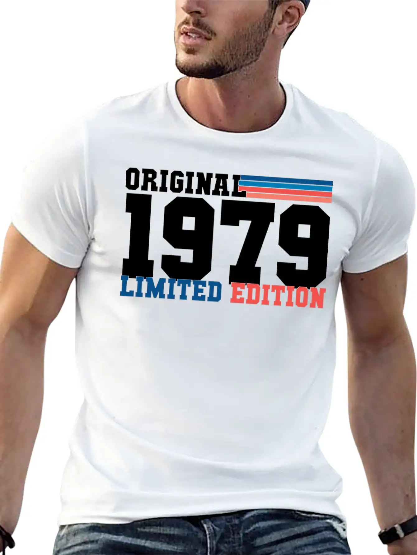 Birthday 1979 Gift Lightweight Cotton T-Shirt – Daily Comfort Graphic Shirt