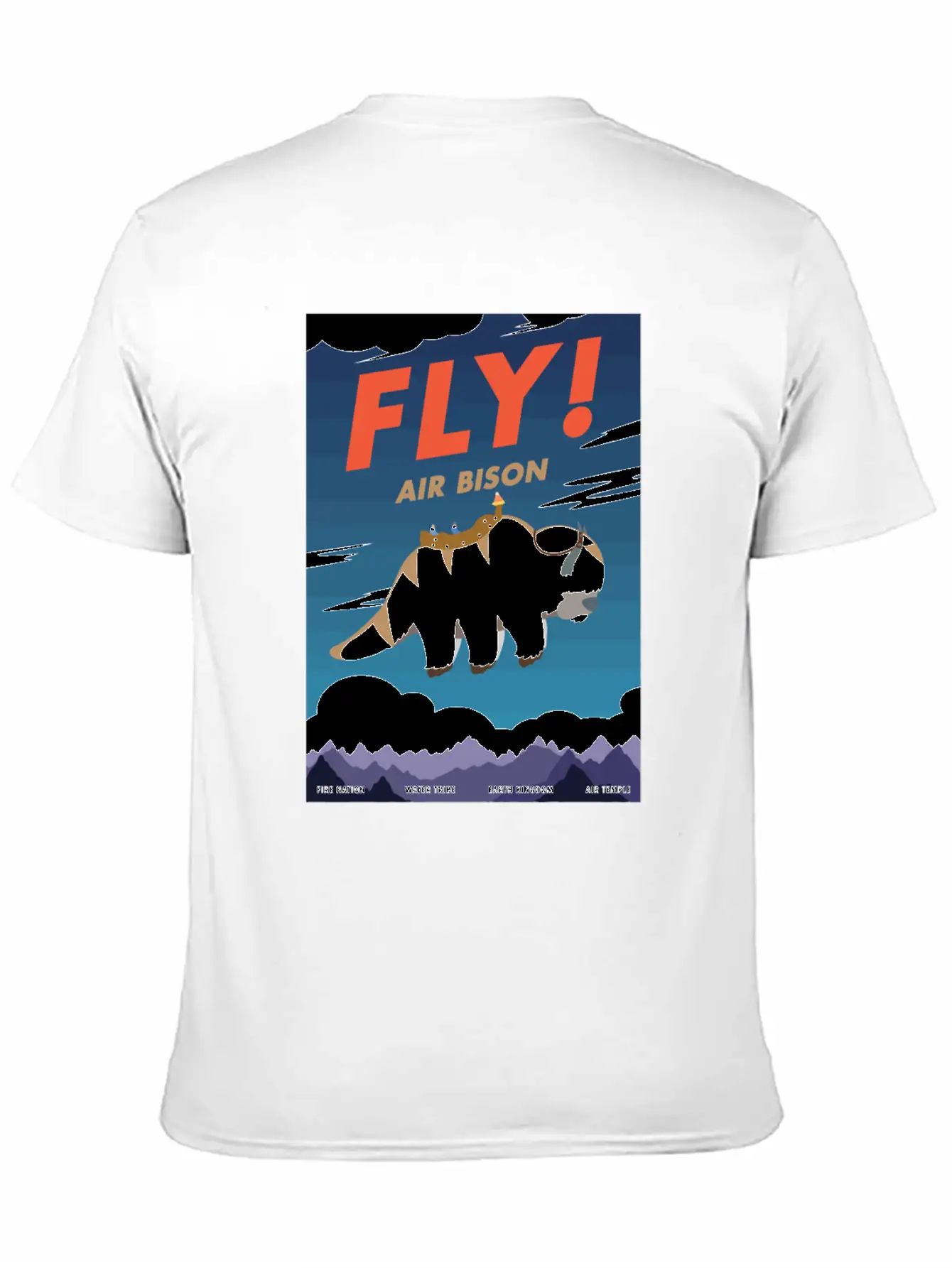 Bison Airline Poster Fly Air Bison Lightweight Cotton T-Shirt – Daily Comfort Graphic Shirt
