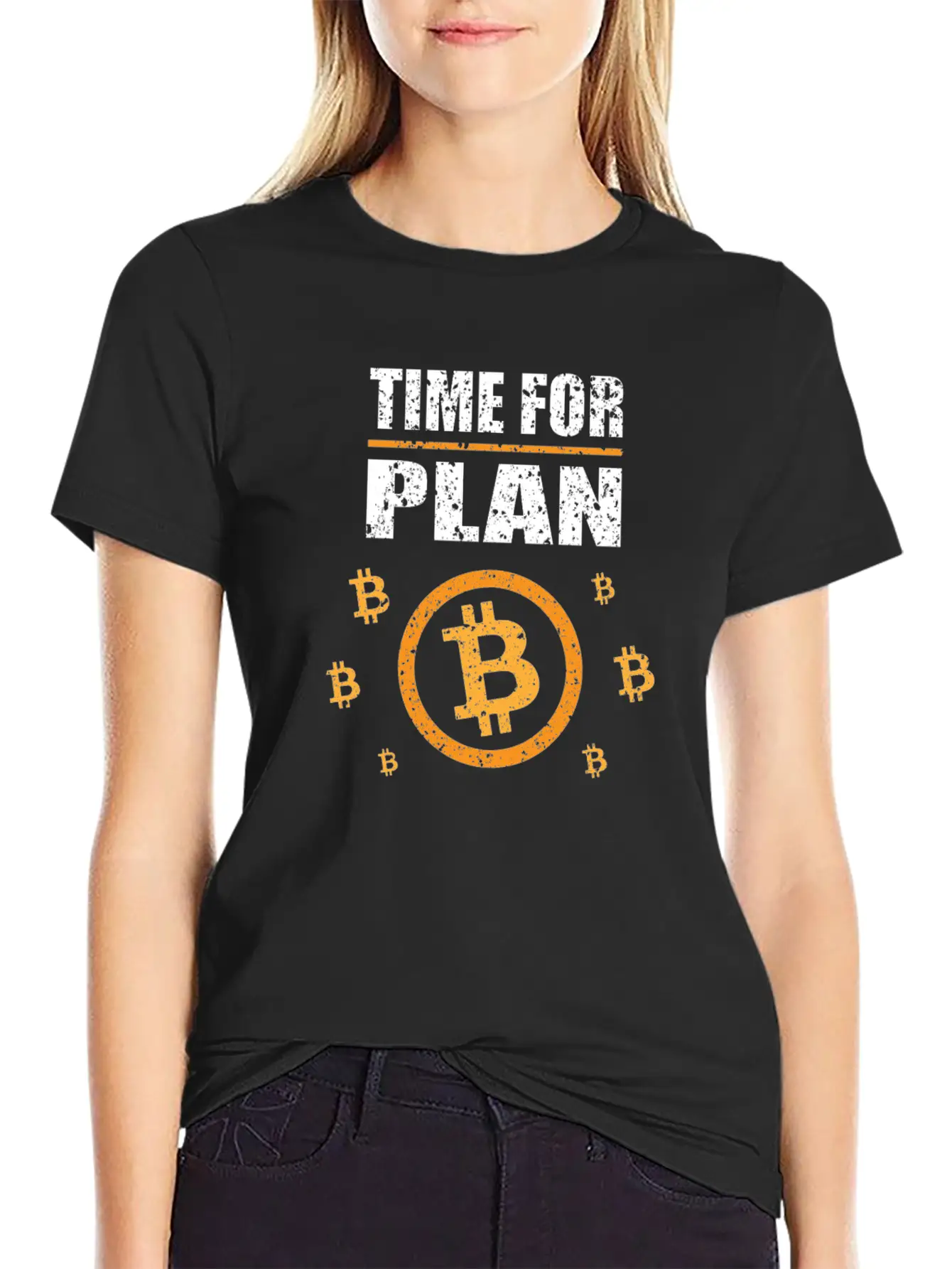 Bitcoin BTC - Time For A Plan - Digital Money Lightweight Cotton T-Shirt – Daily Comfort Graphic Shirt