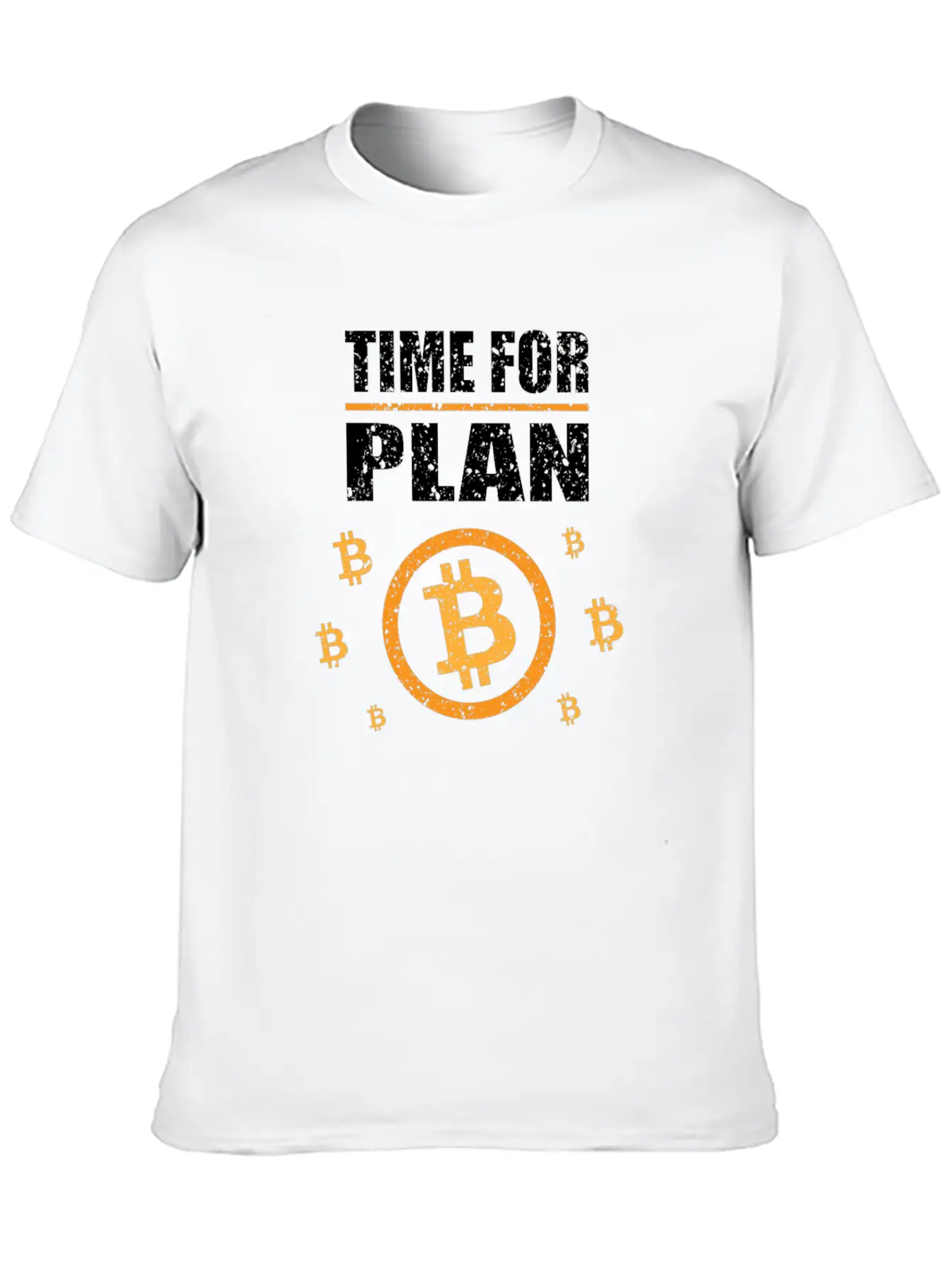 Bitcoin BTC - Time For A Plan - Digital Money Lightweight Cotton T-Shirt – Daily Comfort Graphic Shirt