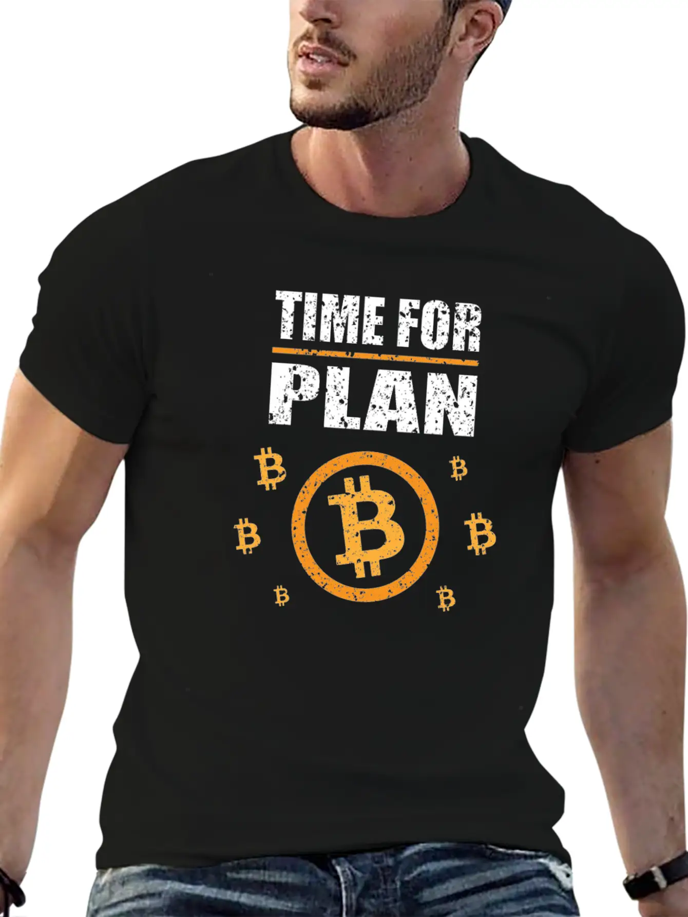 Bitcoin BTC - Time For A Plan - Digital Money Lightweight Cotton T-Shirt – Daily Comfort Graphic Shirt