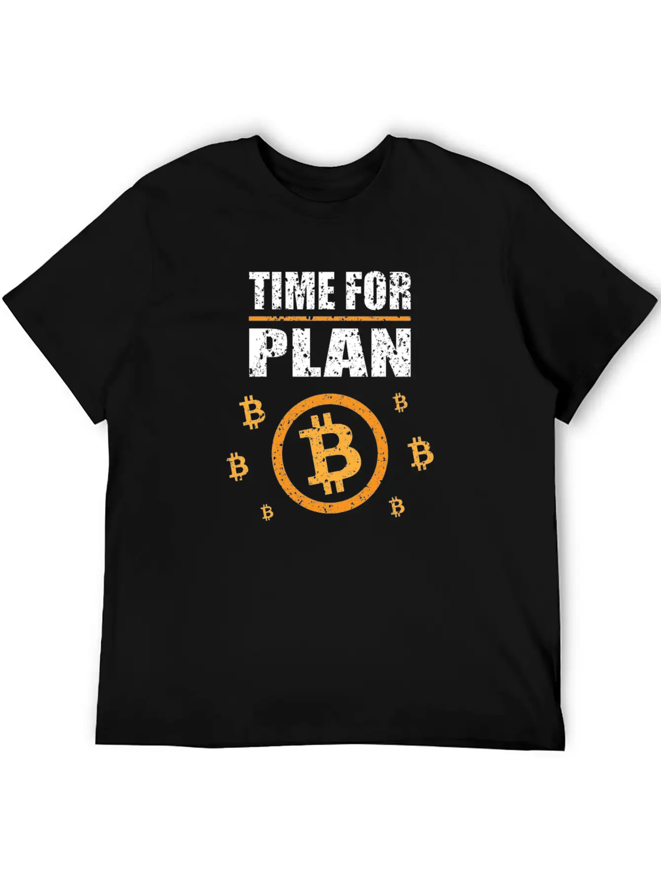 Bitcoin BTC - Time For A Plan - Digital Money Lightweight Cotton T-Shirt – Daily Comfort Graphic Shirt