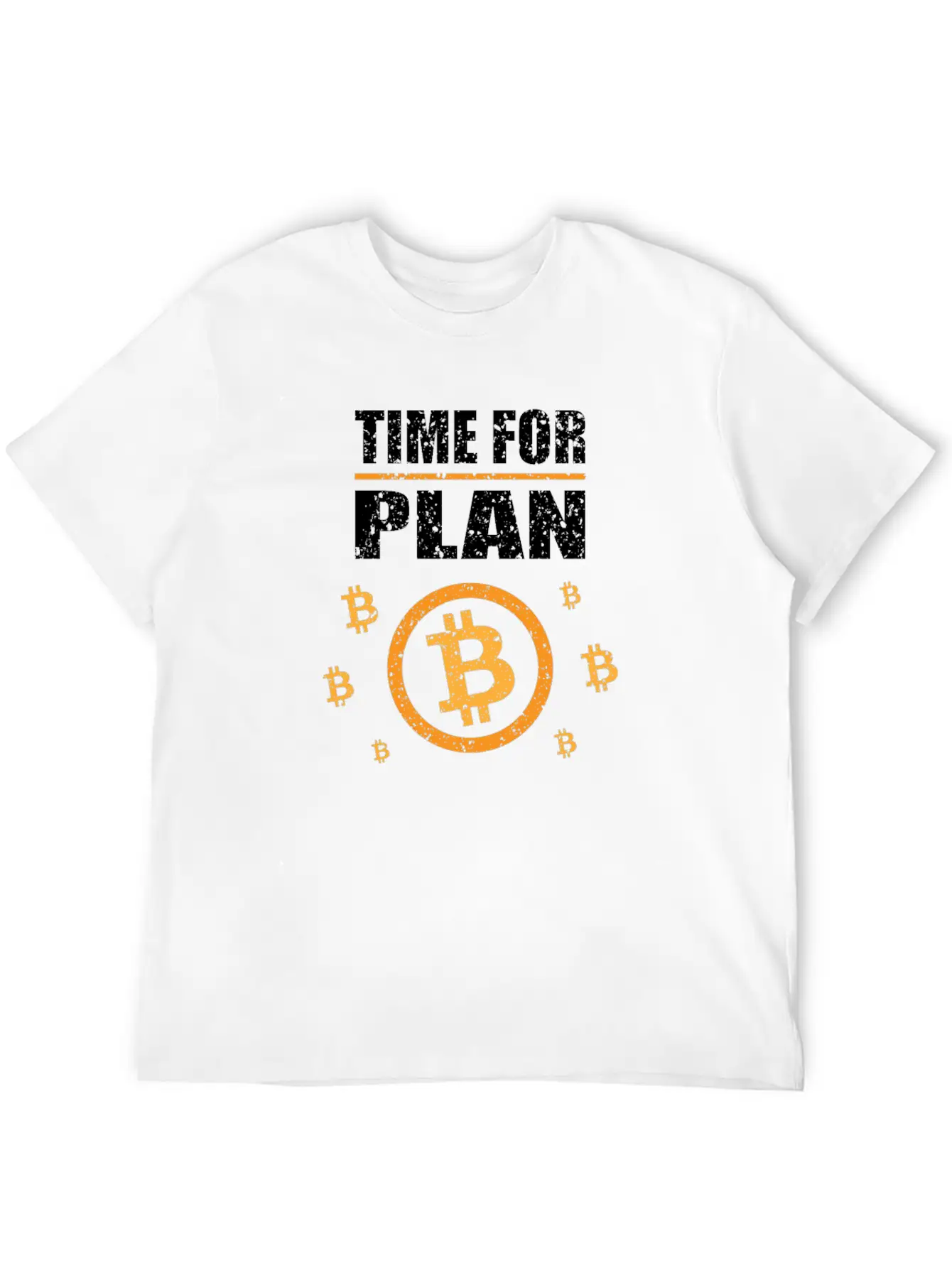 Bitcoin BTC - Time For A Plan - Digital Money Lightweight Cotton T-Shirt – Daily Comfort Graphic Shirt