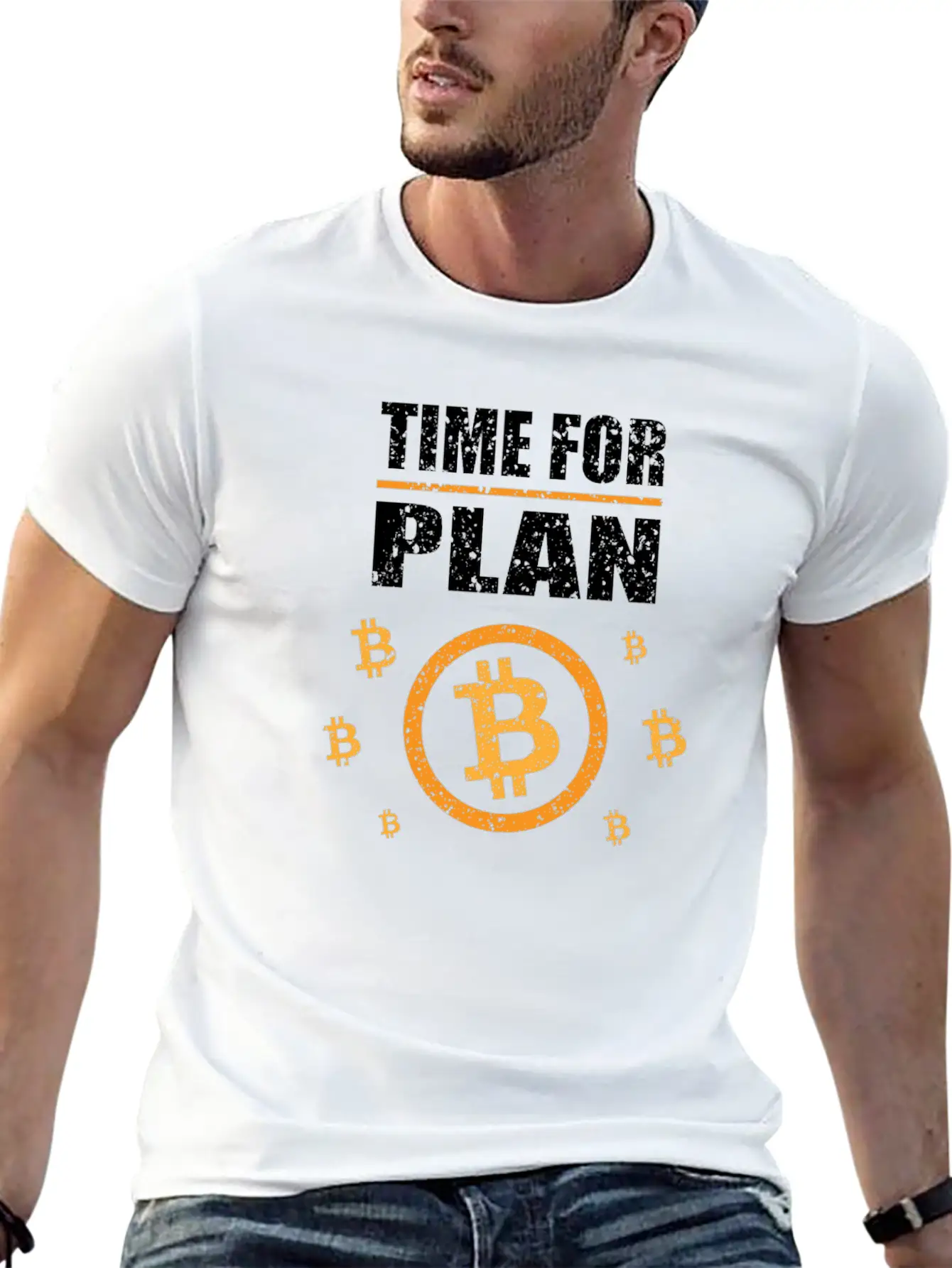 Bitcoin BTC - Time For A Plan - Digital Money Lightweight Cotton T-Shirt – Daily Comfort Graphic Shirt