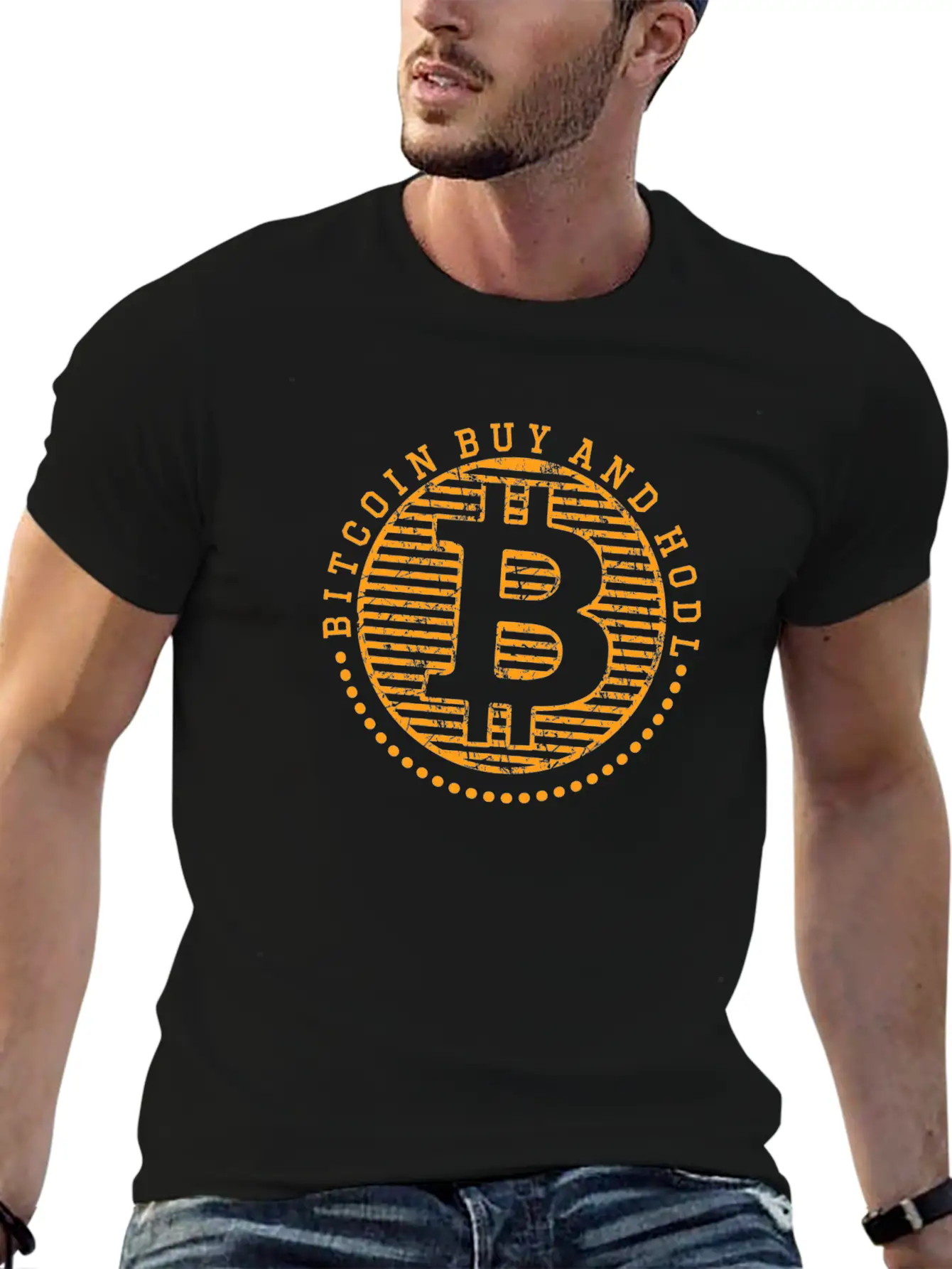 BITCOIN Buy And Hodl Lightweight Cotton T-Shirt – Daily Comfort Graphic Shirt