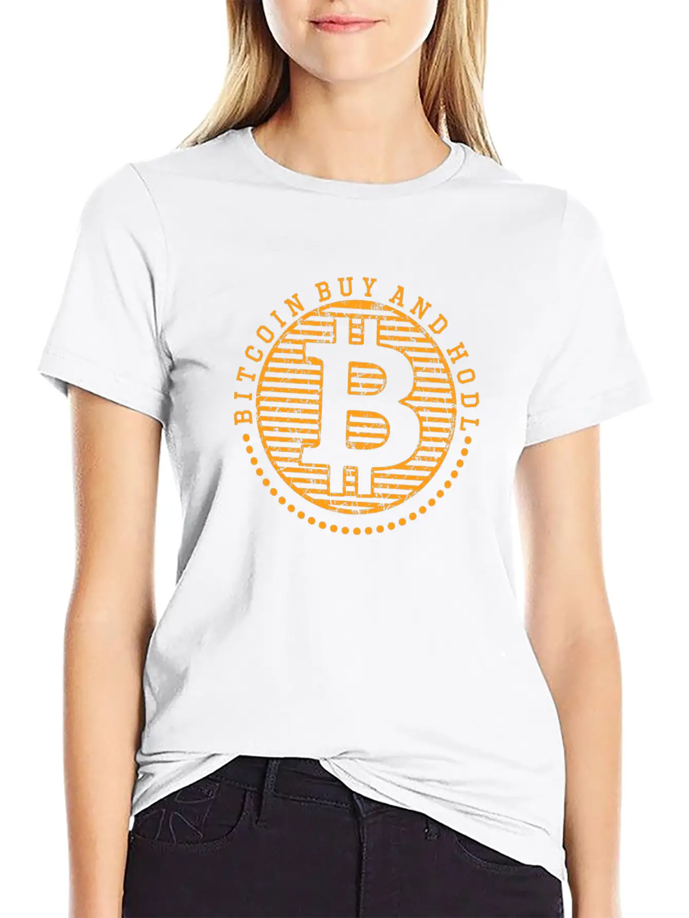 BITCOIN Buy And Hodl Lightweight Cotton T-Shirt – Daily Comfort Graphic Shirt