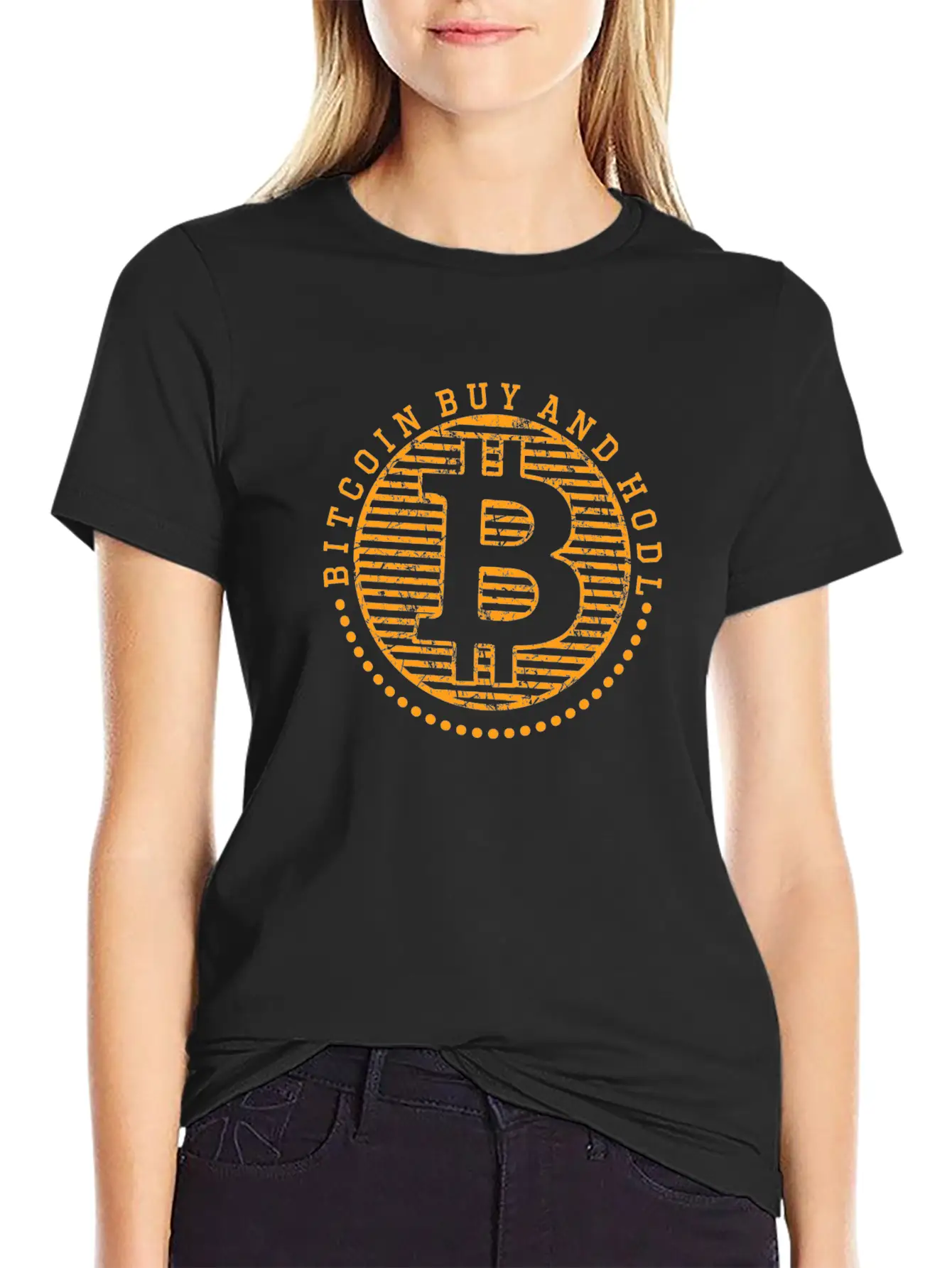 BITCOIN Buy And Hodl Lightweight Cotton T-Shirt – Daily Comfort Graphic Shirt