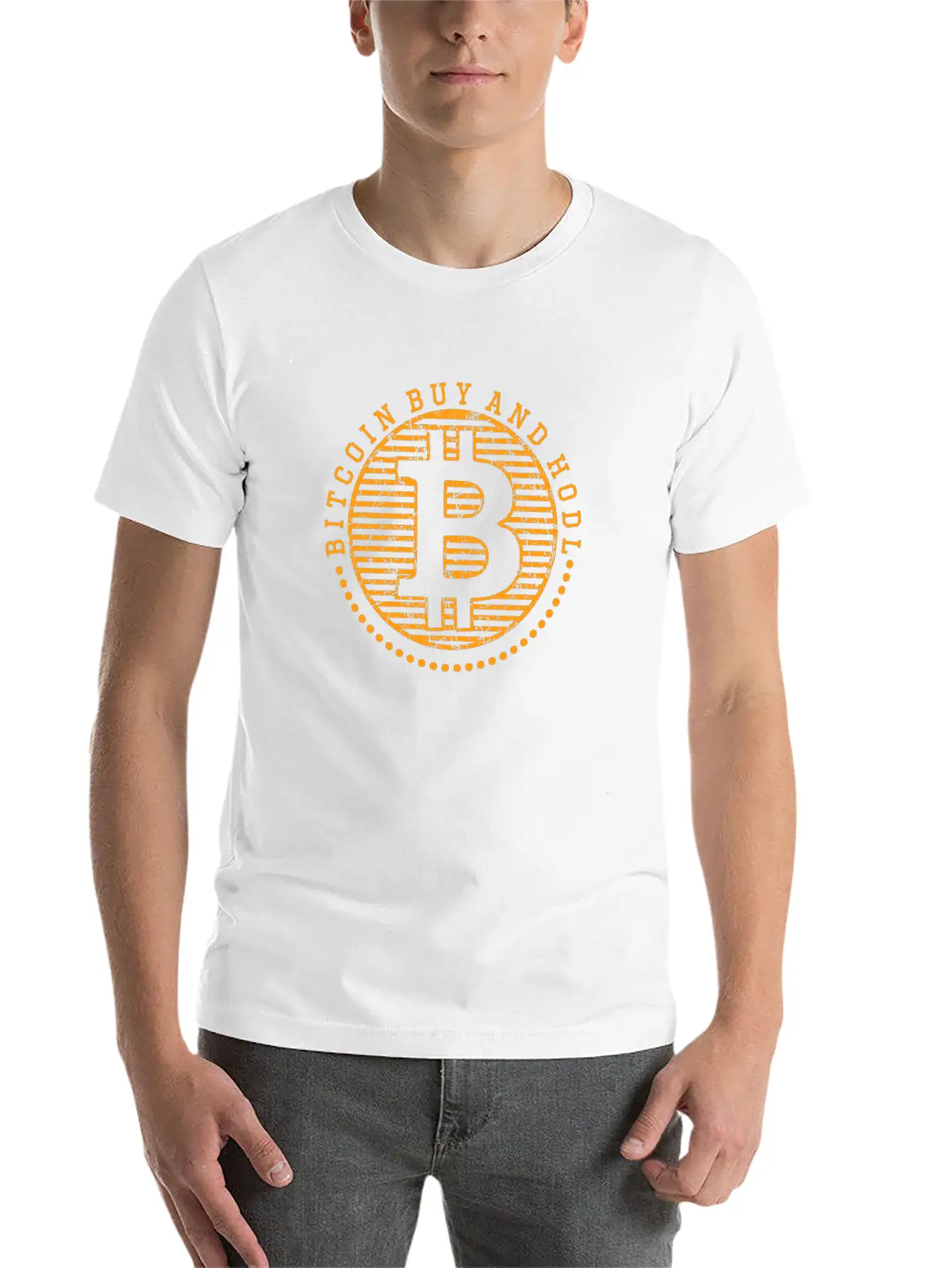 BITCOIN Buy And Hodl Lightweight Cotton T-Shirt – Daily Comfort Graphic Shirt
