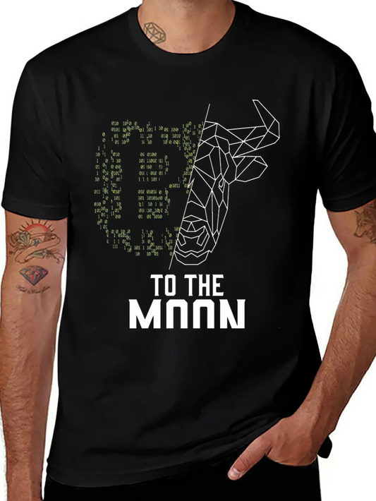 Bitcoin Matrix To The Moon Invest Hodler Mining Lightweight Cotton T-Shirt – Daily Comfort Graphic Shirt