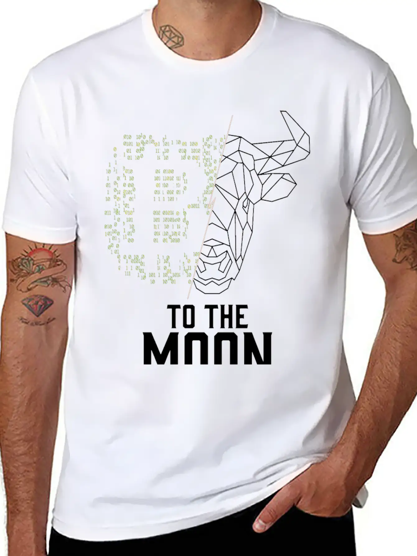 Bitcoin Matrix To The Moon Invest Hodler Mining Lightweight Cotton T-Shirt – Daily Comfort Graphic Shirt