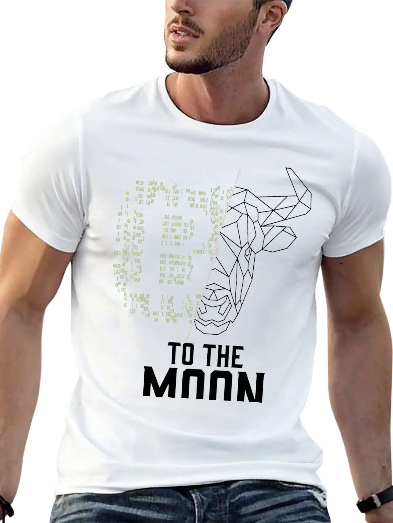 Bitcoin Matrix To The Moon Invest Hodler Mining Lightweight Cotton T-Shirt – Daily Comfort Graphic Shirt