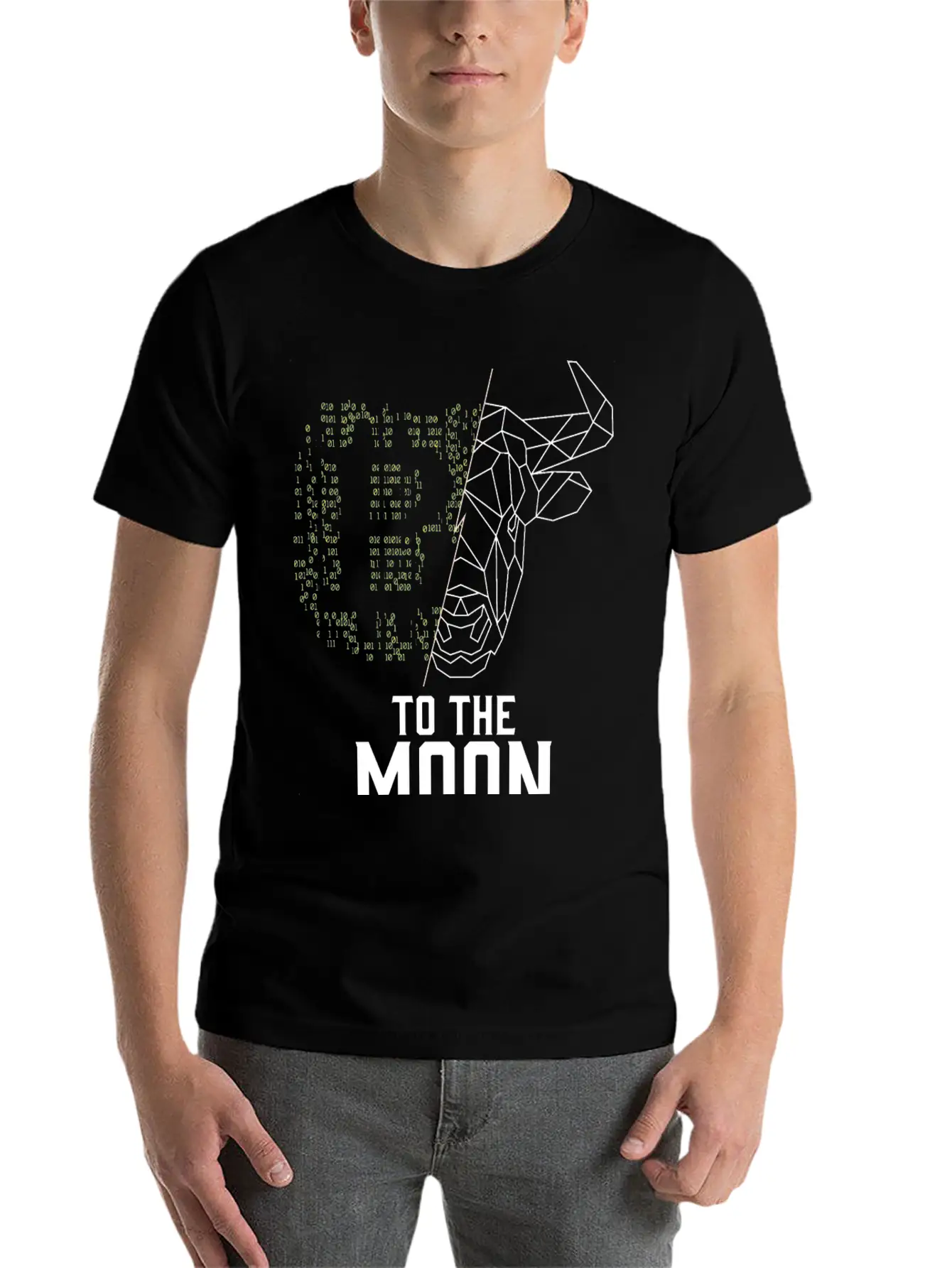 Bitcoin Matrix To The Moon Invest Hodler Mining Lightweight Cotton T-Shirt – Daily Comfort Graphic Shirt