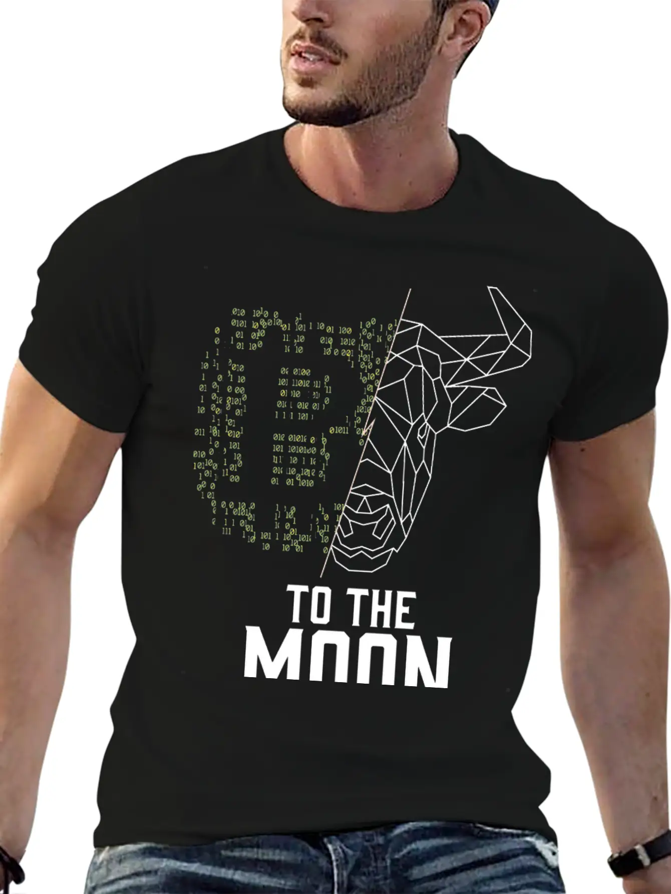 Bitcoin Matrix To The Moon Invest Hodler Mining Lightweight Cotton T-Shirt – Daily Comfort Graphic Shirt
