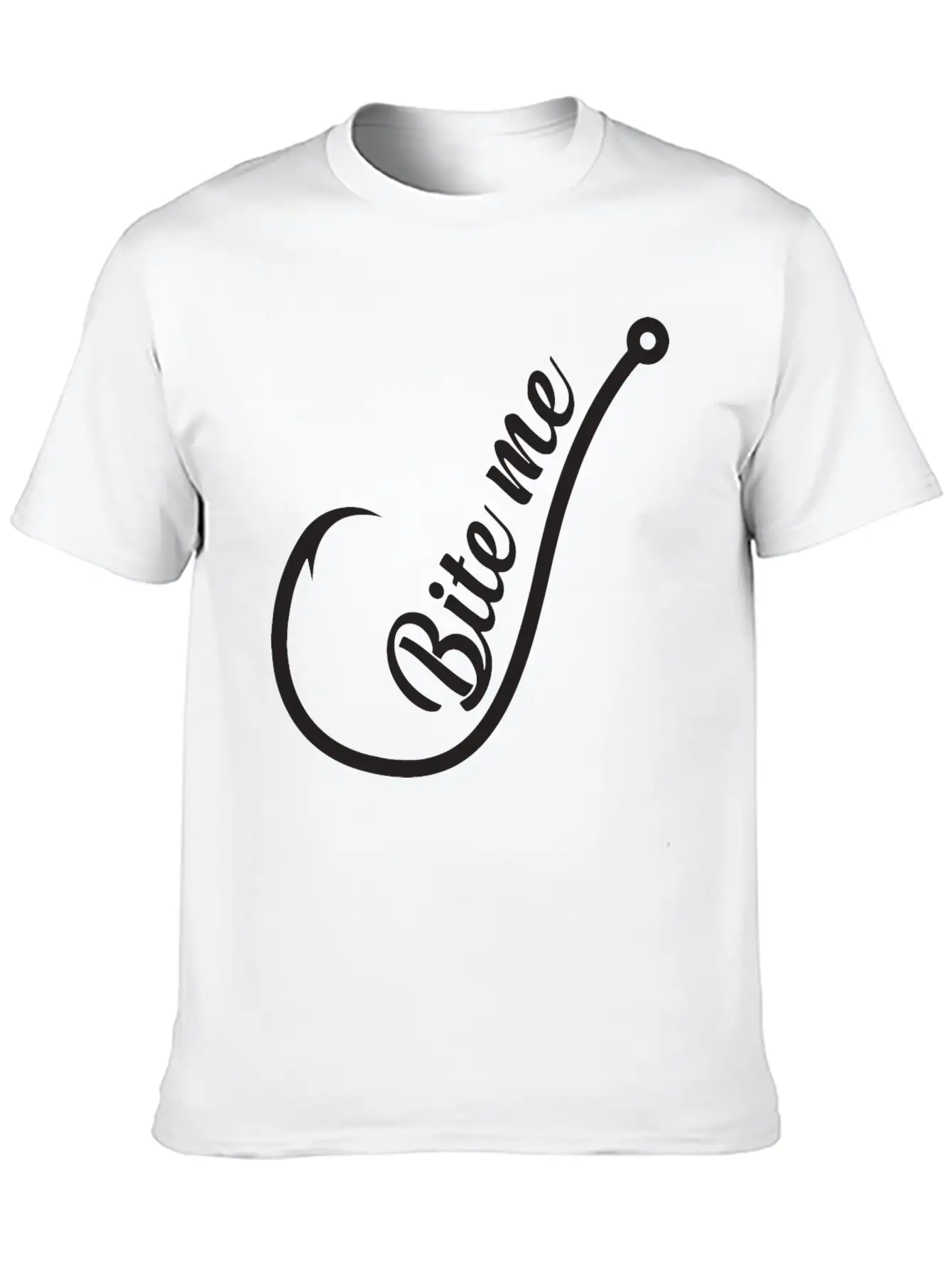 Bite Me Hook Lightweight Cotton T-Shirt – Daily Comfort Graphic Shirt