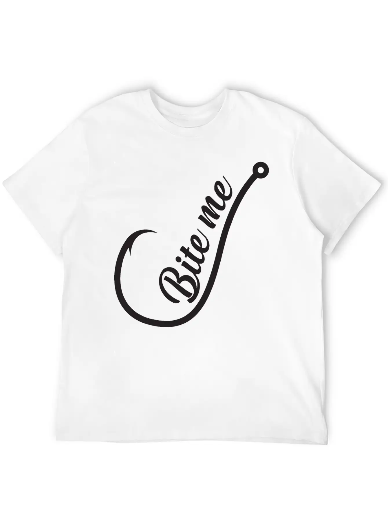 Bite Me Hook Lightweight Cotton T-Shirt – Daily Comfort Graphic Shirt