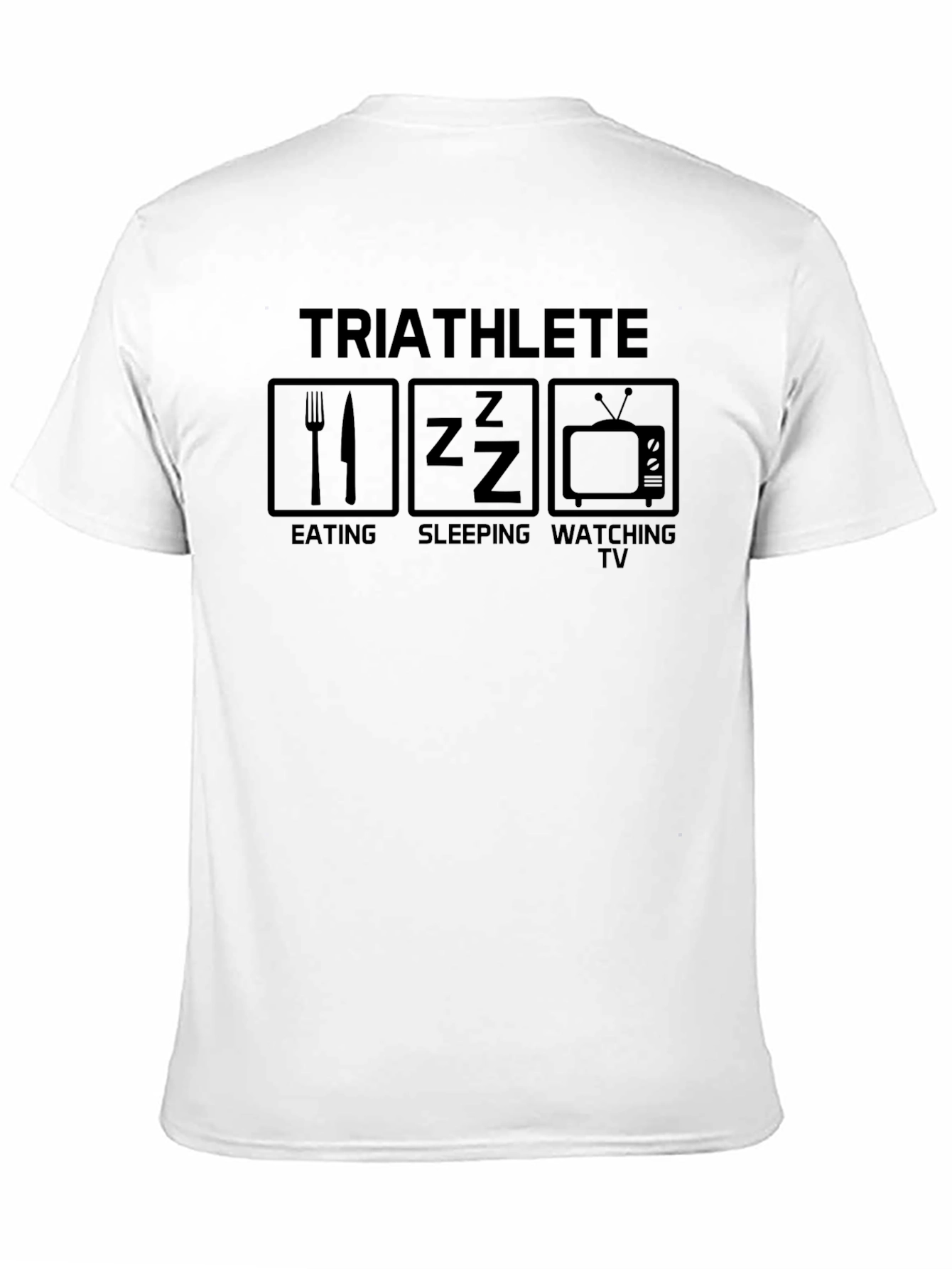 Triathlete Eat Sleep Watch TV Black T-Shirt