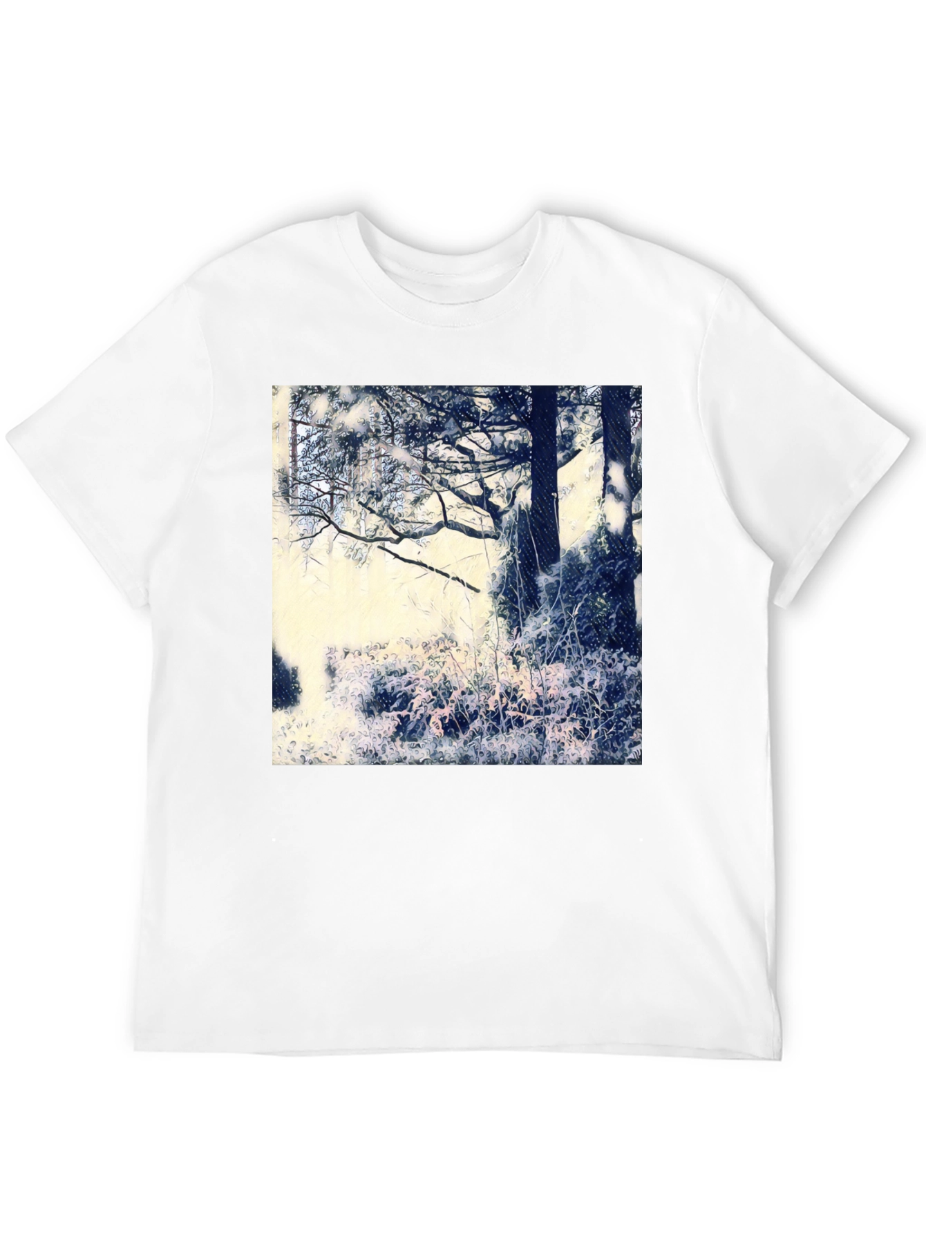 Artistic Nature Scene Black T-Shirt