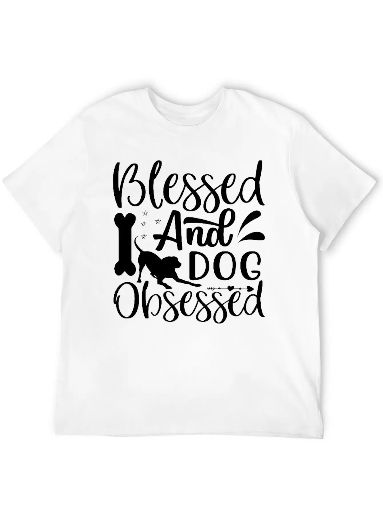Blessed And Dog Obsessed-Dog-Dog Lover-Dogs Lightweight Cotton T-Shirt – Daily Comfort Graphic Shirt