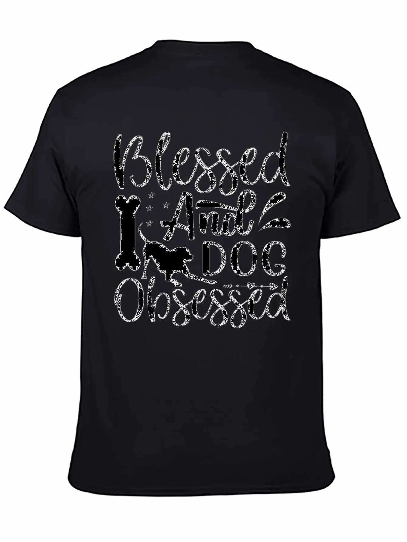 Blessed And Dog Obsessed-Dog-Dog Lover-Dogs Lightweight Cotton T-Shirt – Daily Comfort Graphic Shirt