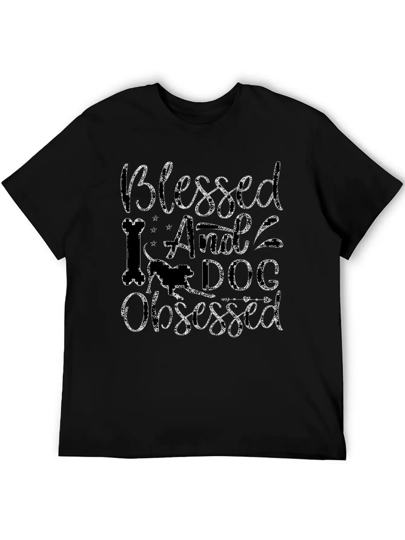 Blessed And Dog Obsessed-Dog-Dog Lover-Dogs Lightweight Cotton T-Shirt – Daily Comfort Graphic Shirt