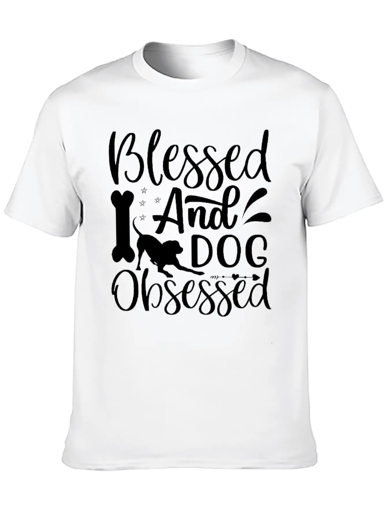 Blessed And Dog Obsessed-Dog-Dog Lover-Dogs Lightweight Cotton T-Shirt – Daily Comfort Graphic Shirt