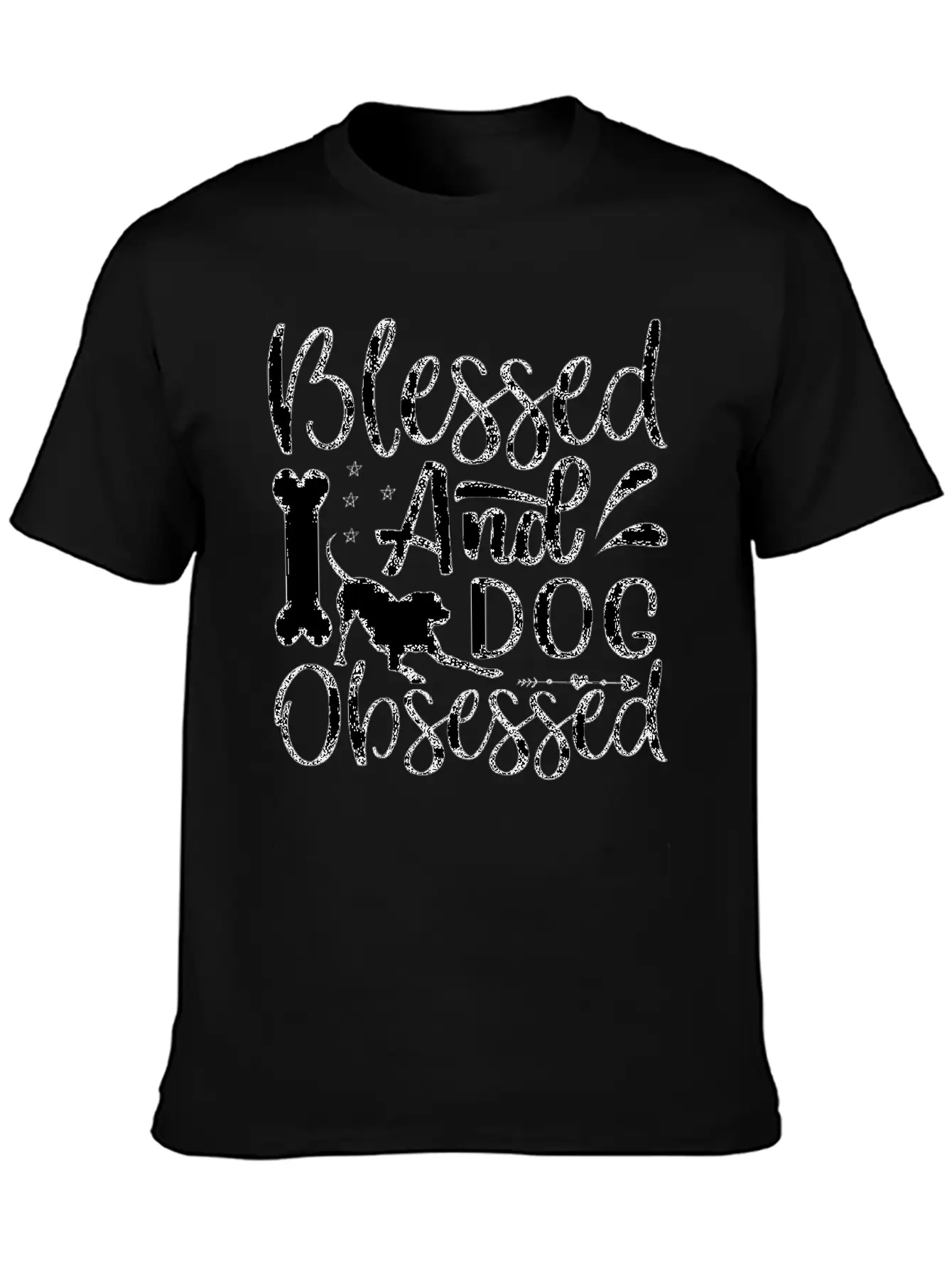 Blessed And Dog Obsessed-Dog-Dog Lover-Dogs Lightweight Cotton T-Shirt – Daily Comfort Graphic Shirt