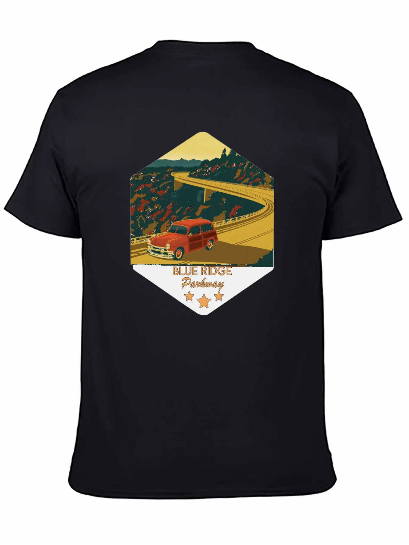 Blue Ridge Parkway Lightweight Cotton T-Shirt – Daily Comfort Graphic Shirt