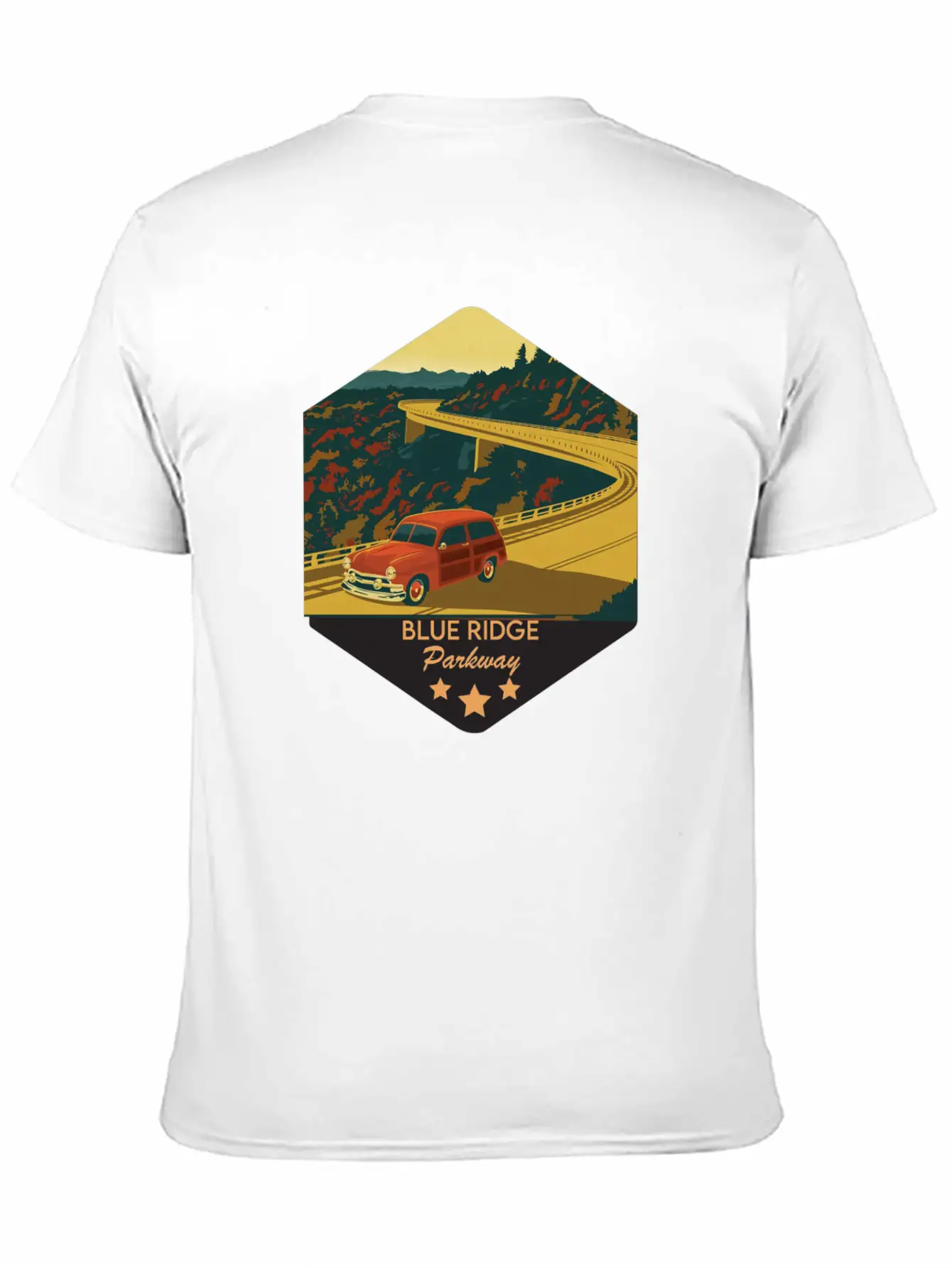 Blue Ridge Parkway Lightweight Cotton T-Shirt – Daily Comfort Graphic Shirt
