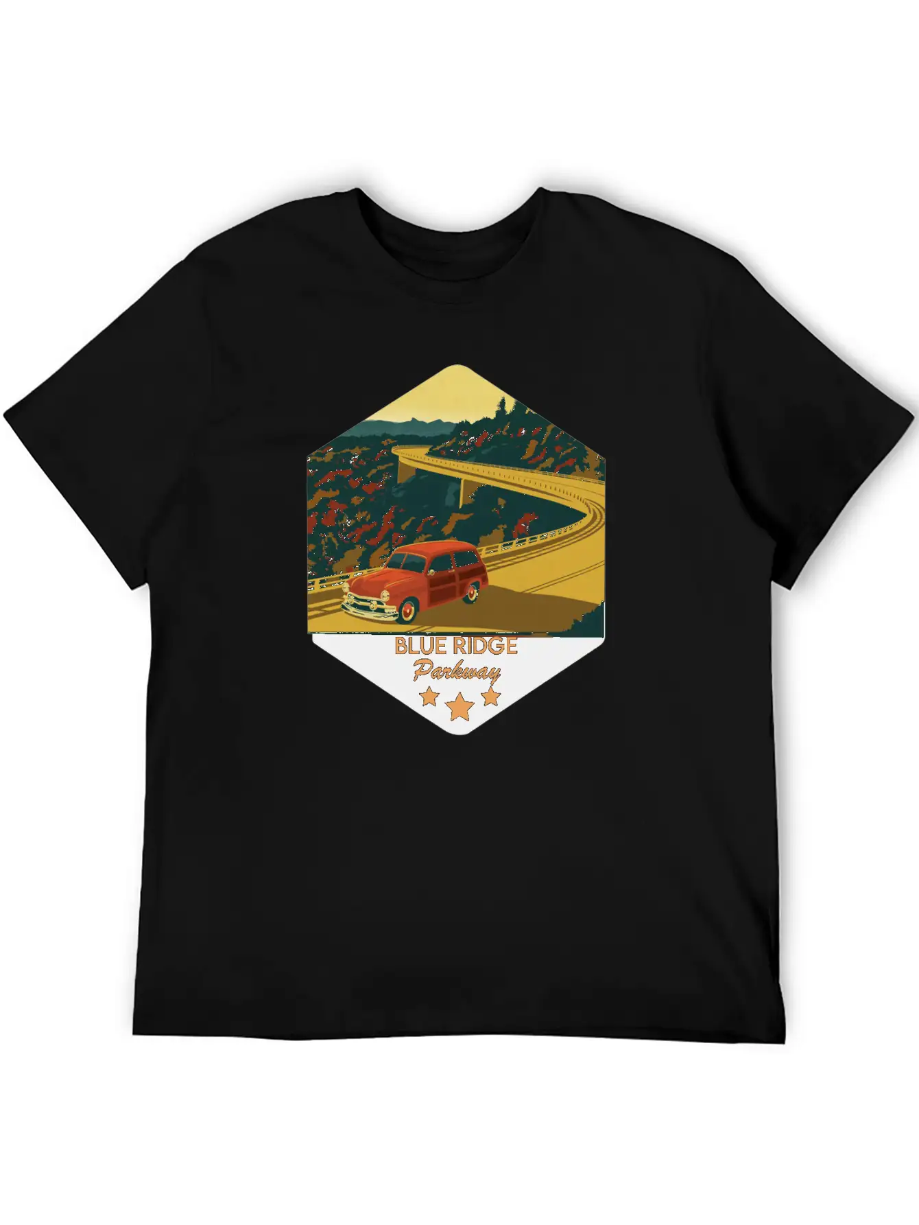 Blue Ridge Parkway Lightweight Cotton T-Shirt – Daily Comfort Graphic Shirt
