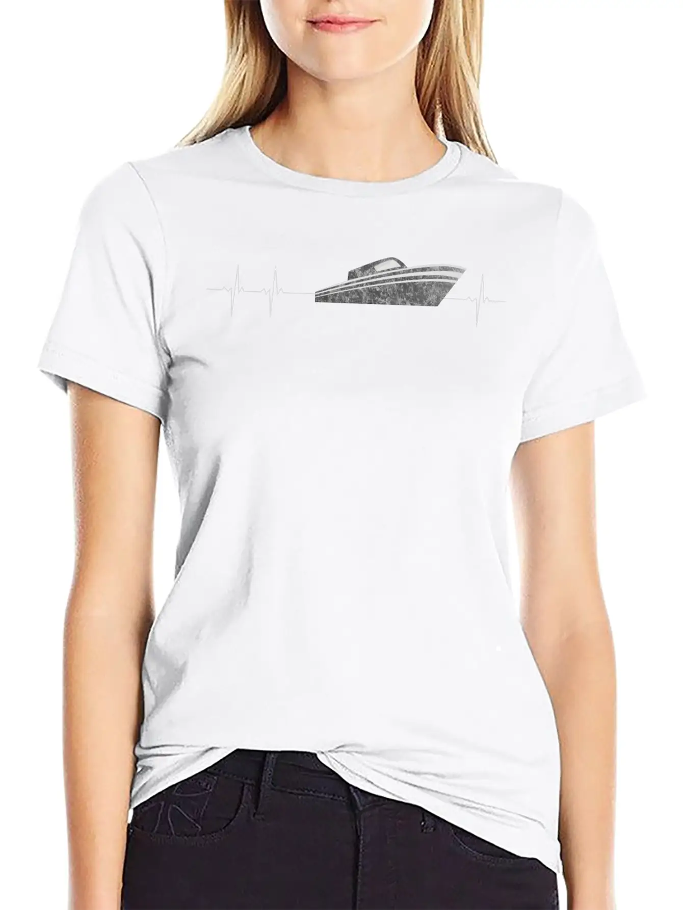 Boatowner Hearbeat Frequency Captain Boat Lightweight Cotton T-Shirt – Daily Comfort Graphic Shirt