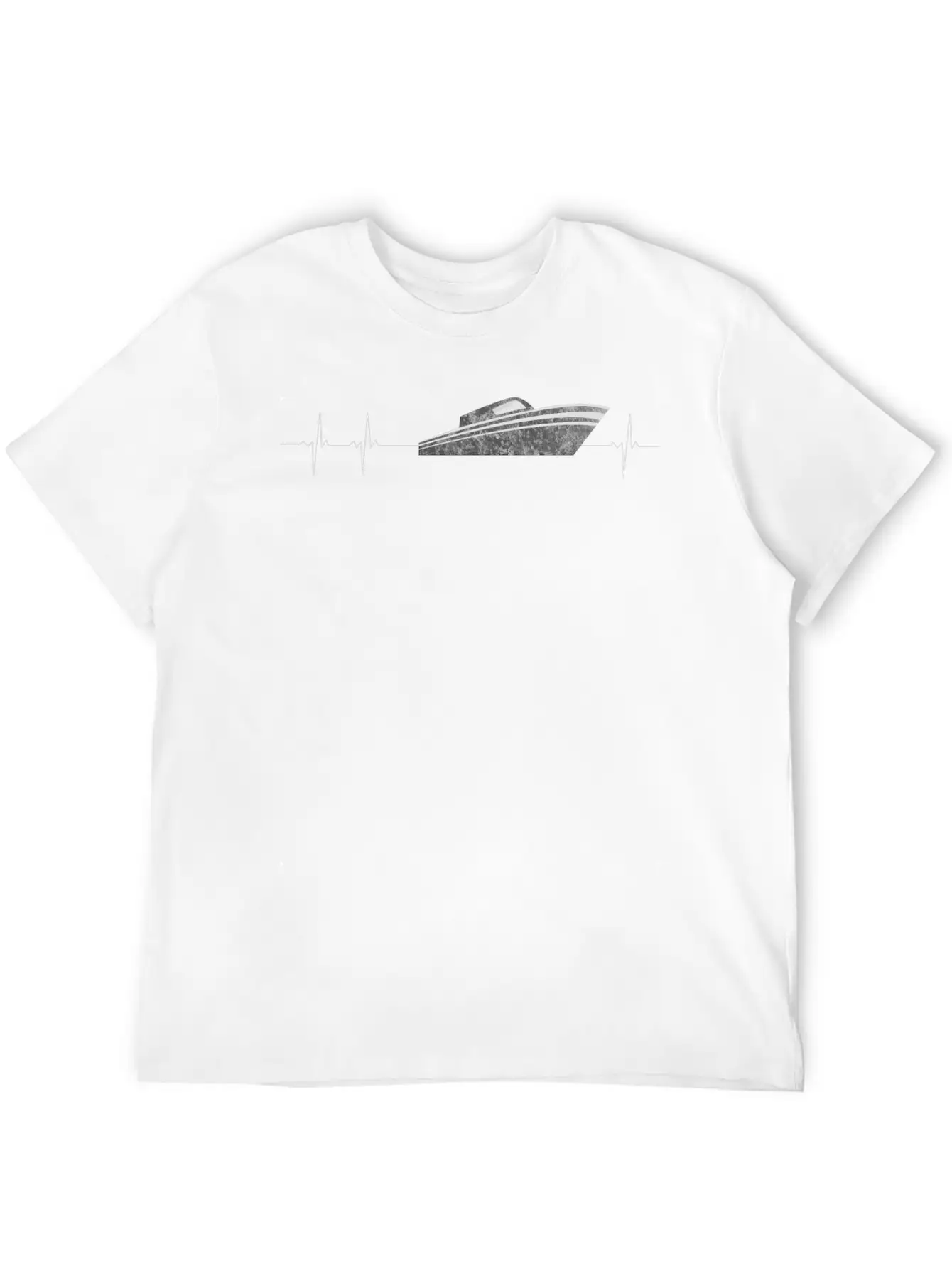 Boatowner Hearbeat Frequency Captain Boat Lightweight Cotton T-Shirt – Daily Comfort Graphic Shirt