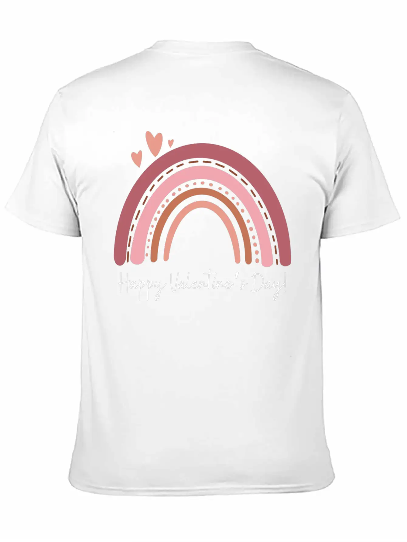 Boho Valentine’s Rainbow Lightweight Cotton T-Shirt – Daily Comfort Graphic Shirt