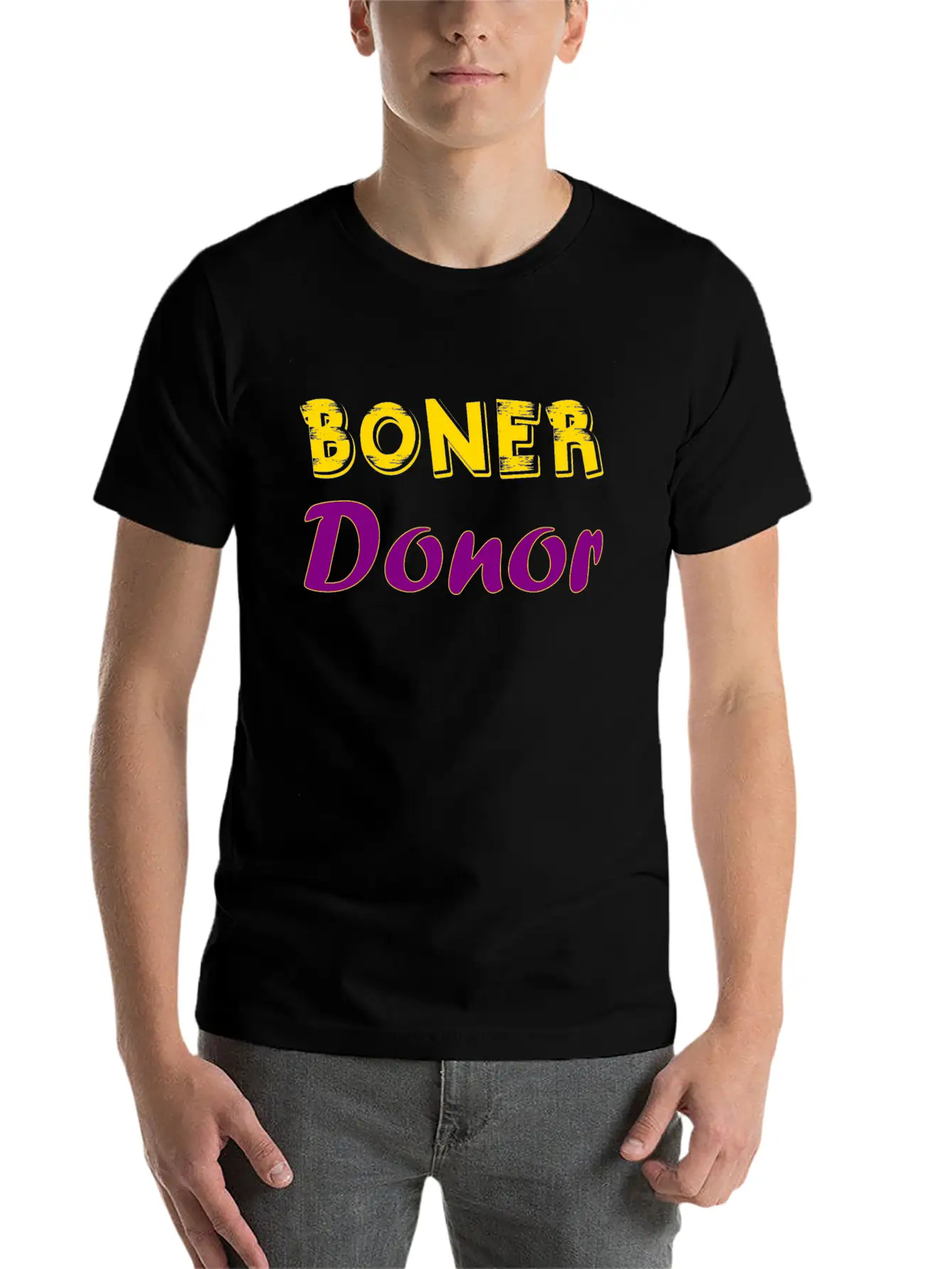 Boner Donor Lightweight Cotton T-Shirt – Daily Comfort Graphic Shirt