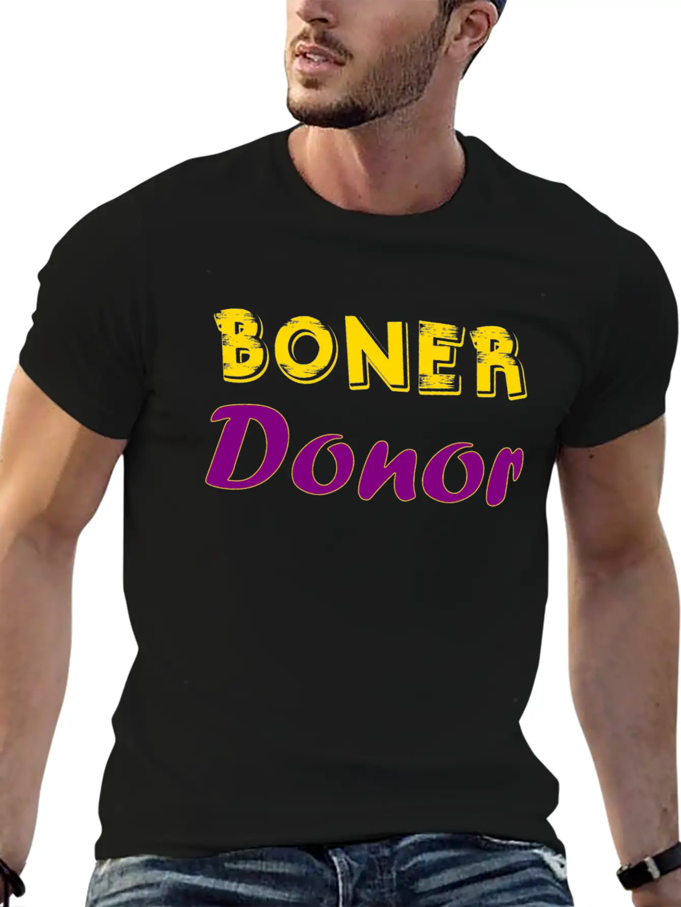 Boner Donor Lightweight Cotton T-Shirt – Daily Comfort Graphic Shirt