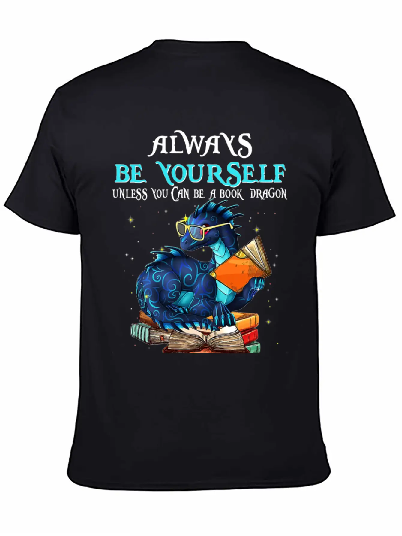 Book Dragon Always Book Dragon Book Lightweight Cotton T-Shirt – Daily Comfort Graphic Shirt