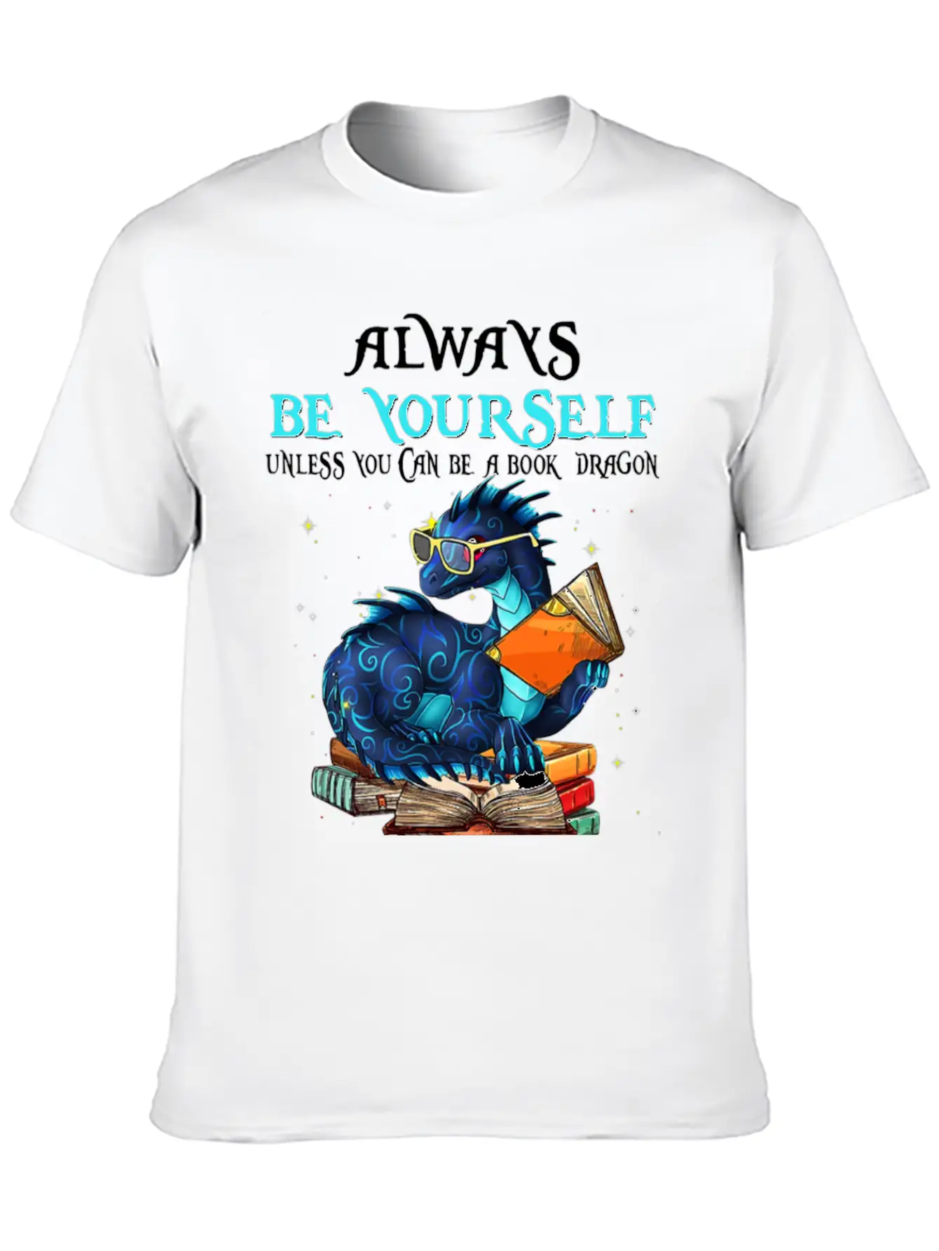 Book Dragon Always Book Dragon Book Lightweight Cotton T-Shirt – Daily Comfort Graphic Shirt
