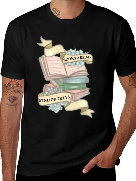 Books Are My Kind Of Text Reading Design Retro Lightweight Cotton T-Shirt – Daily Comfort Graphic Shirt
