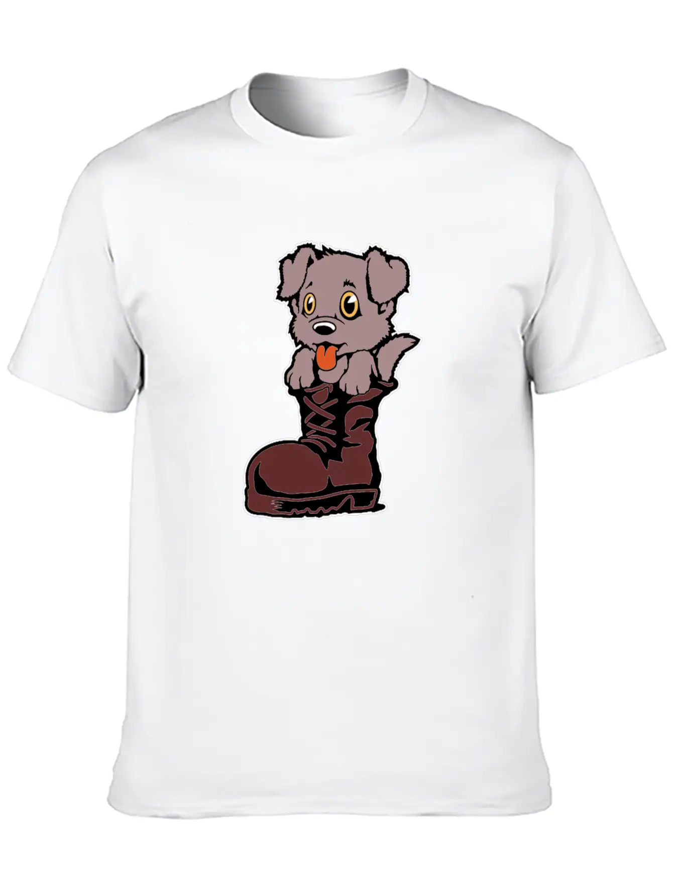 Boots Dog Lightweight Cotton T-Shirt – Daily Comfort Graphic Shirt